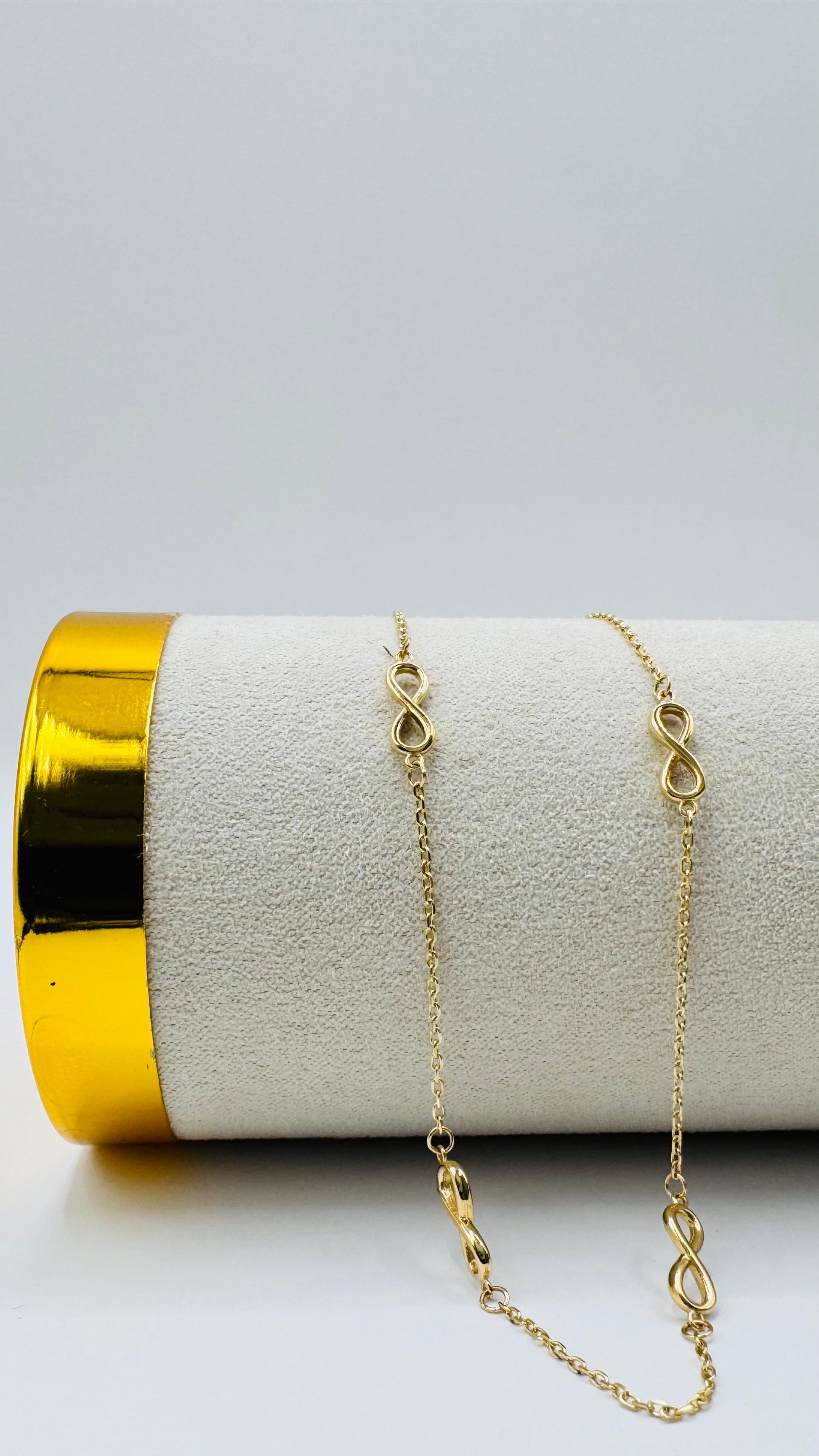 Infinity Anklet Bracelet 18k