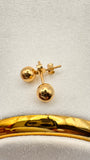 Plain Stud Earrings 18k