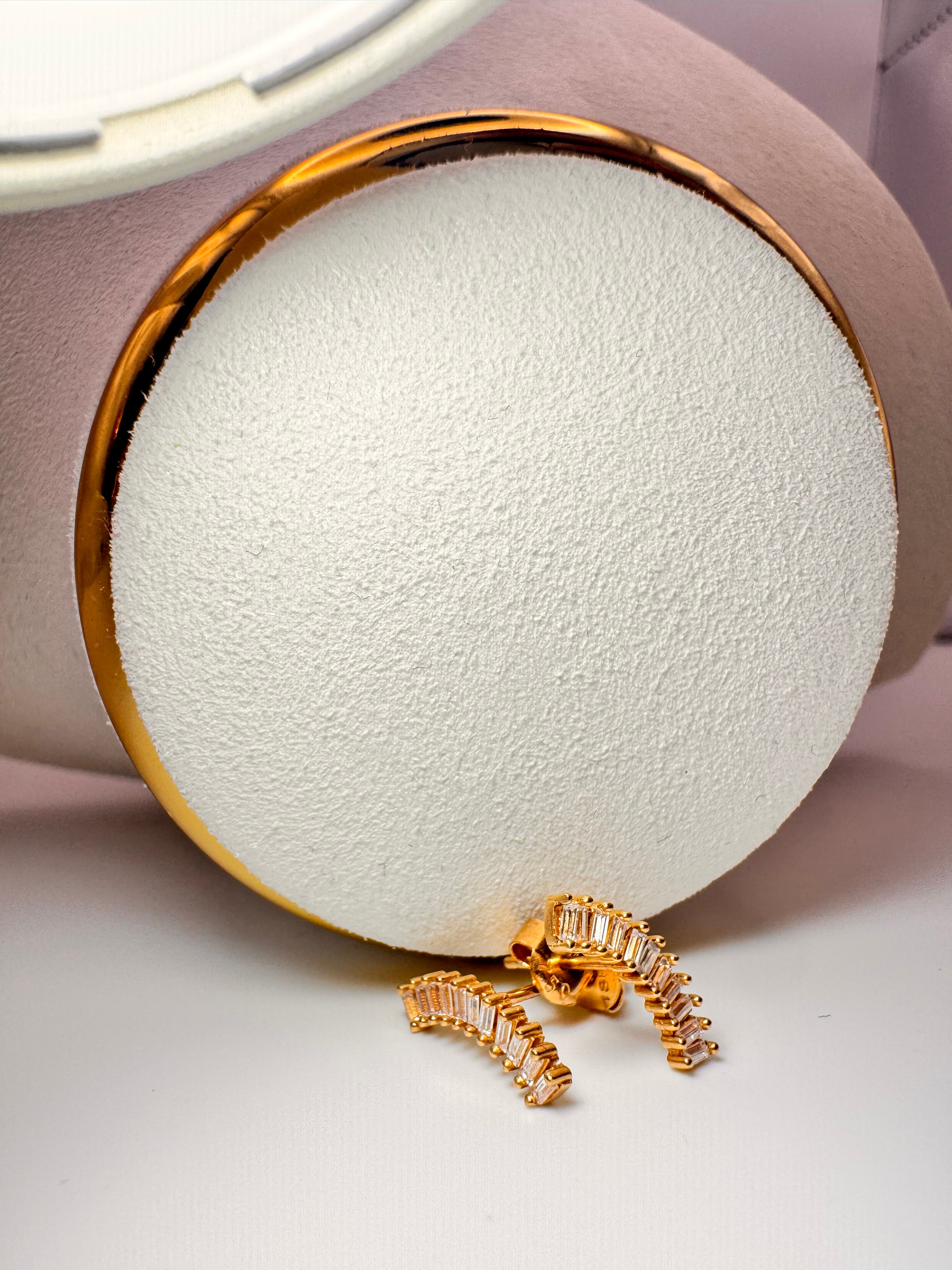 Herringbone hoops 18k