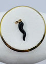 Cornicello Lucky Horn Black Charm 18k