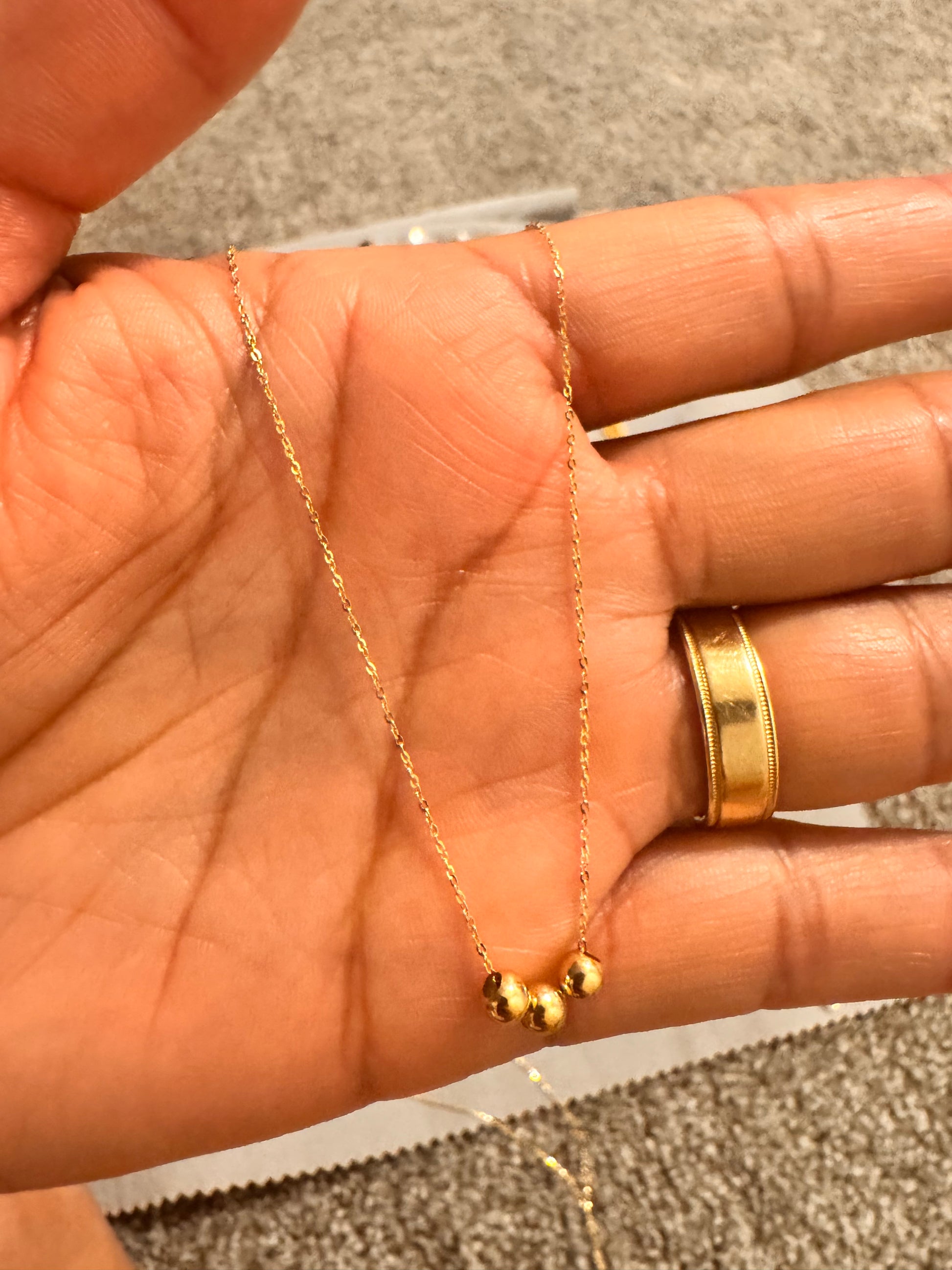 Three Golden Circles Chain 18k