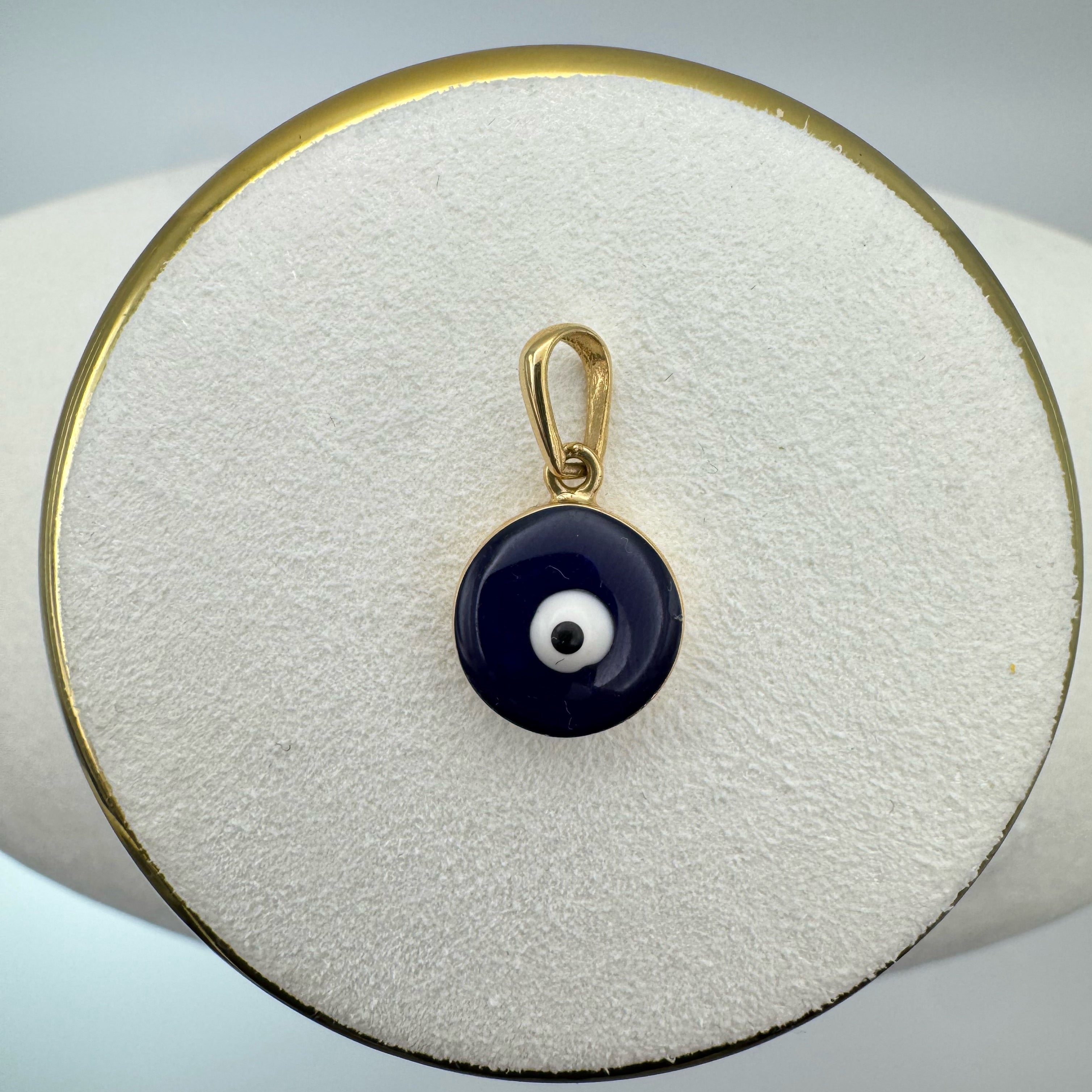 Golden Iris Eye Charm 18k