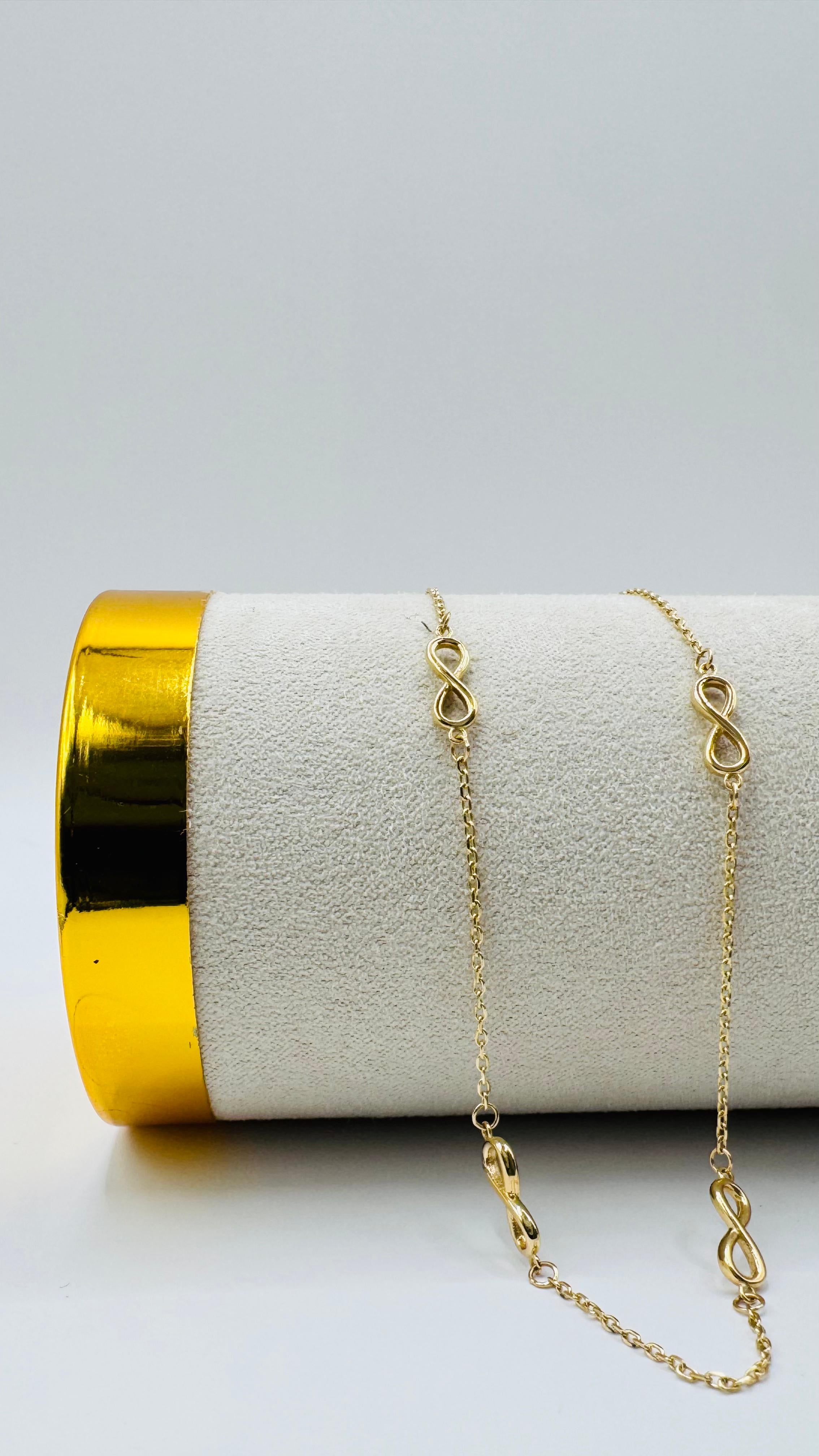 Infinity Anklet Bracelet 18k