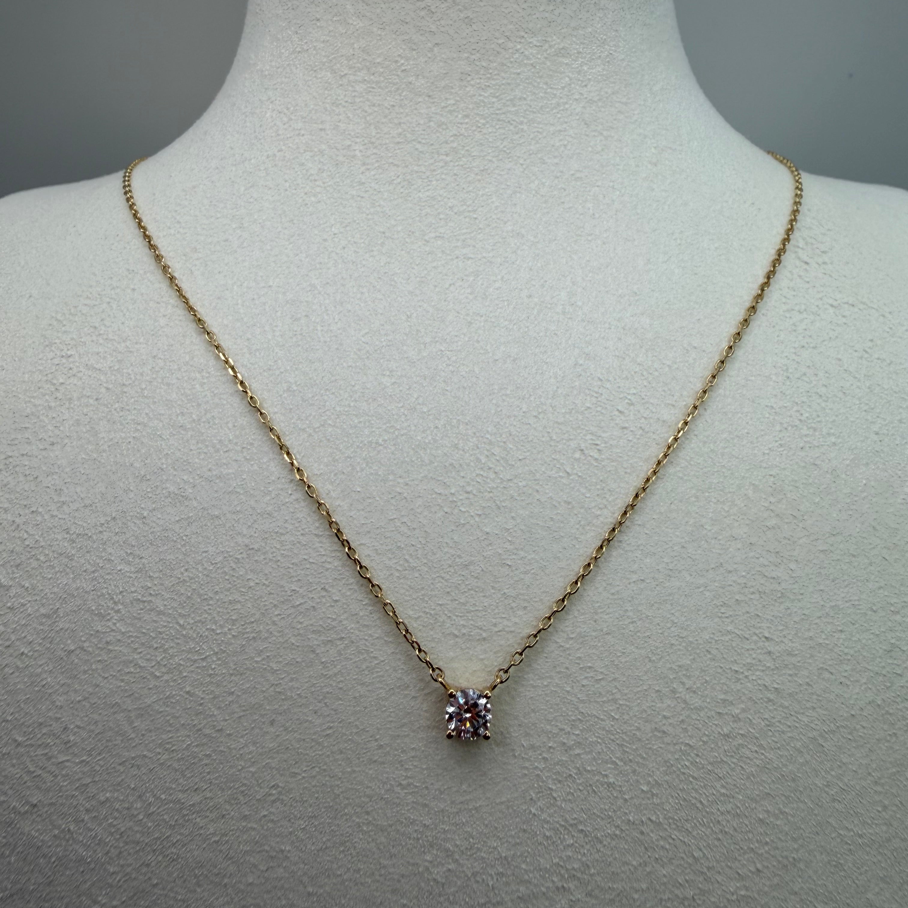 Minimal Solitaire Chain 18k 45cm