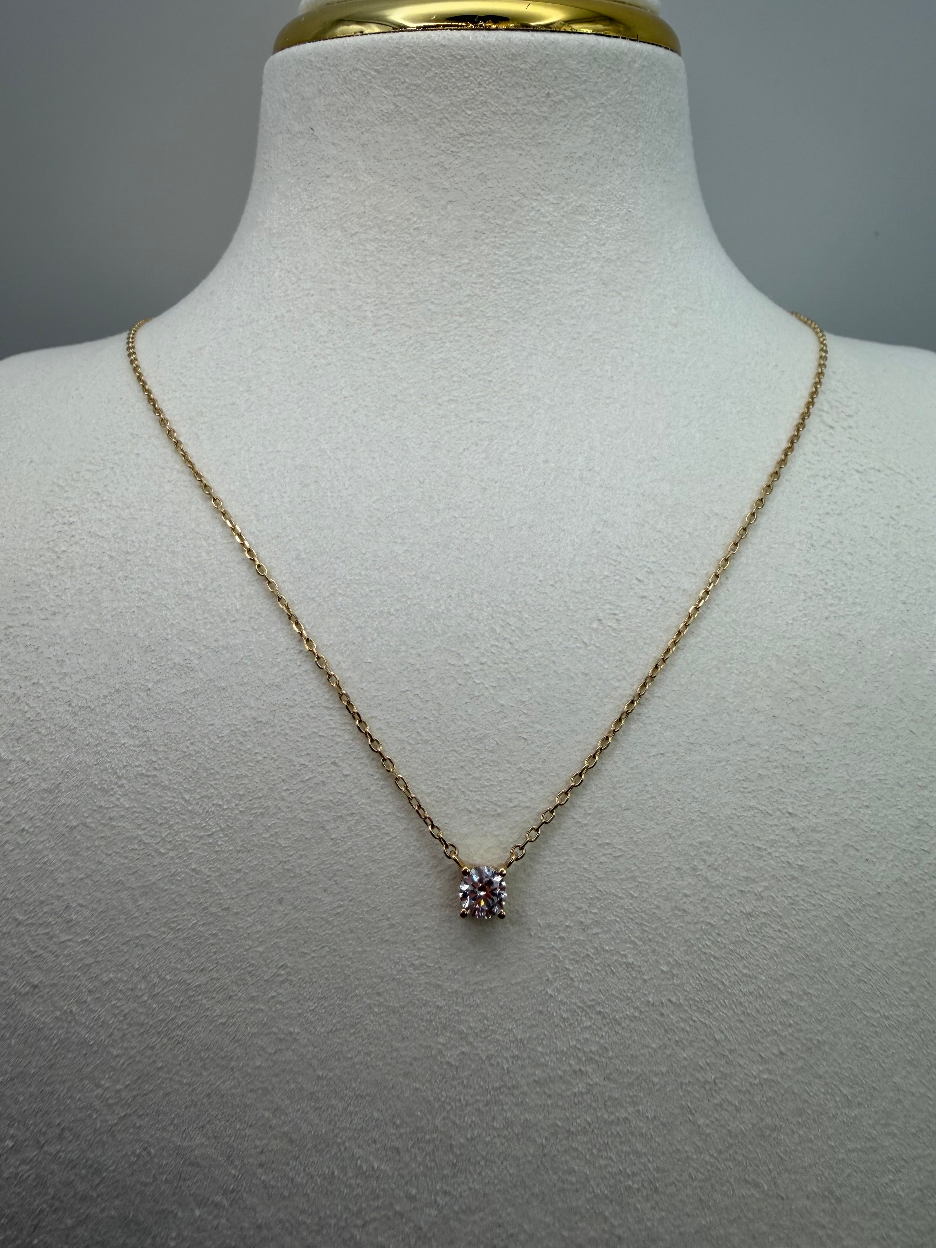 Minimal Solitaire Chain 18k 45cm