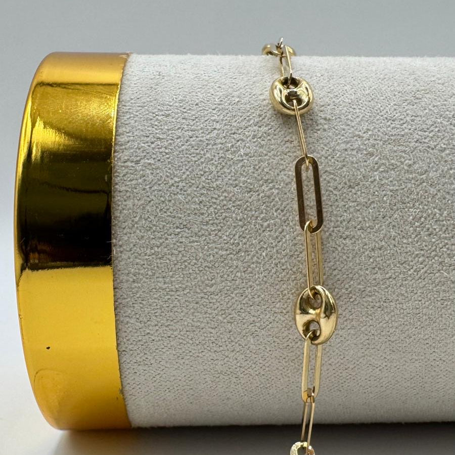 Paperclip Bracelet 18k