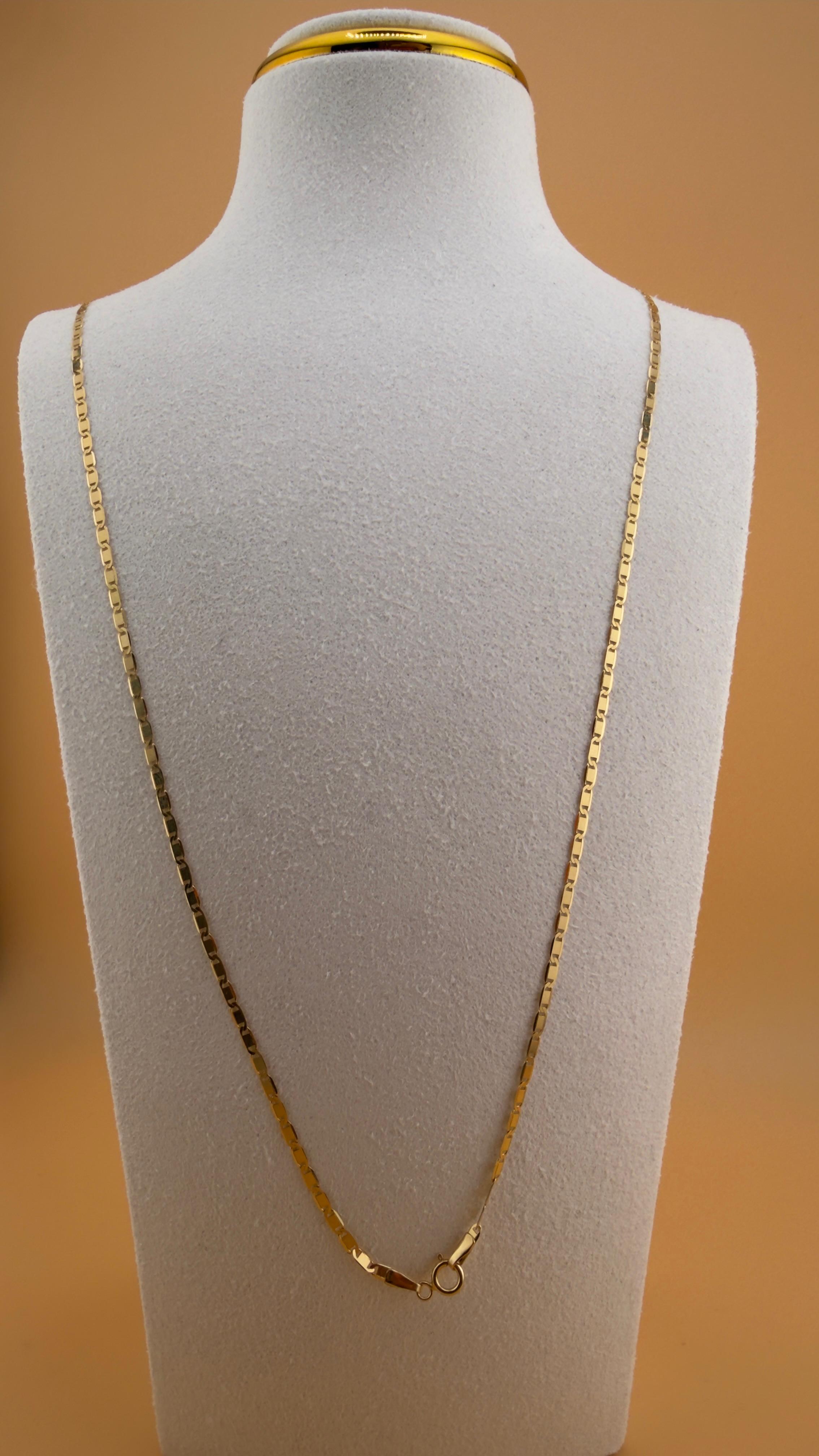 Milano Flat Chain 18k, 60cm.