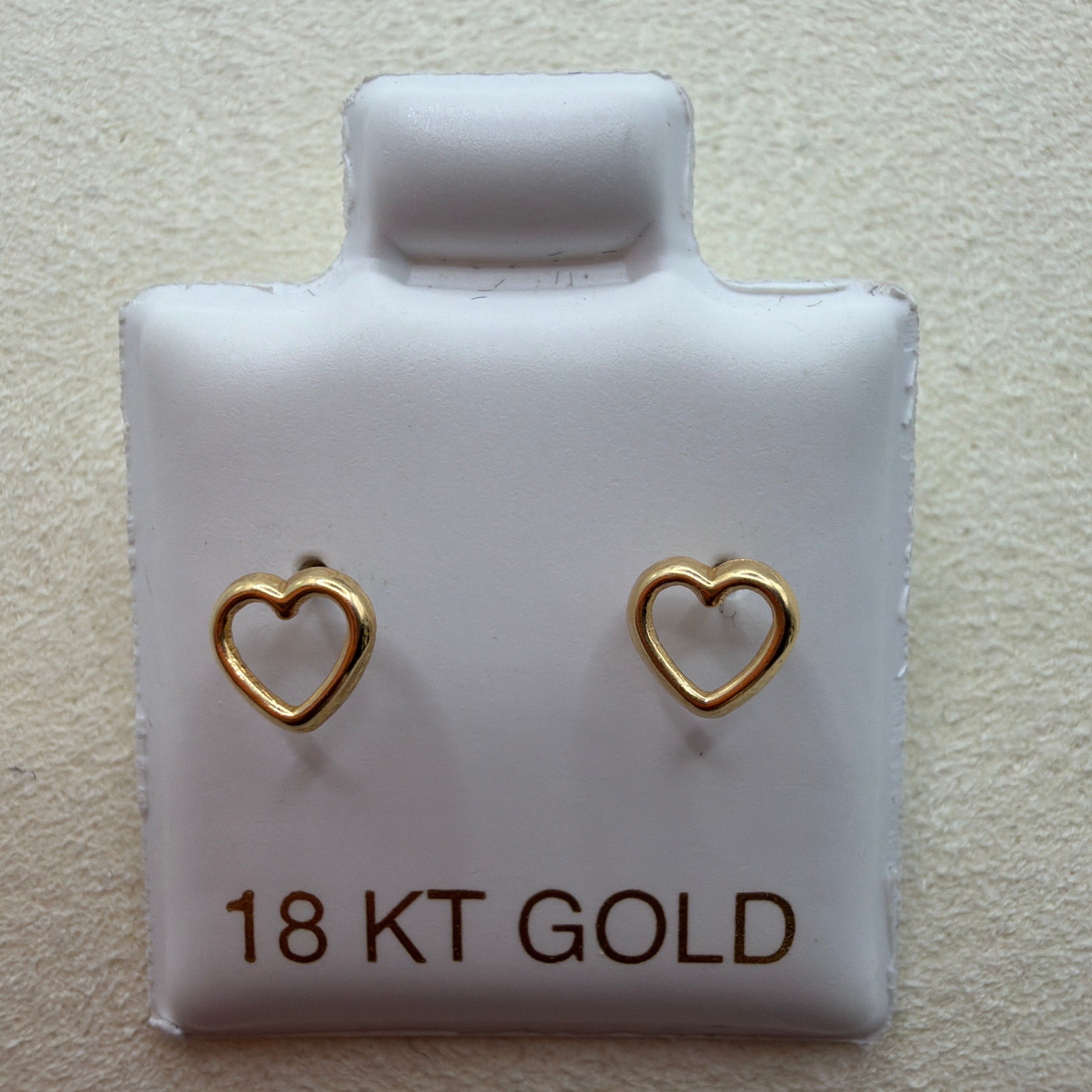 Heart Stud Earrings 18k