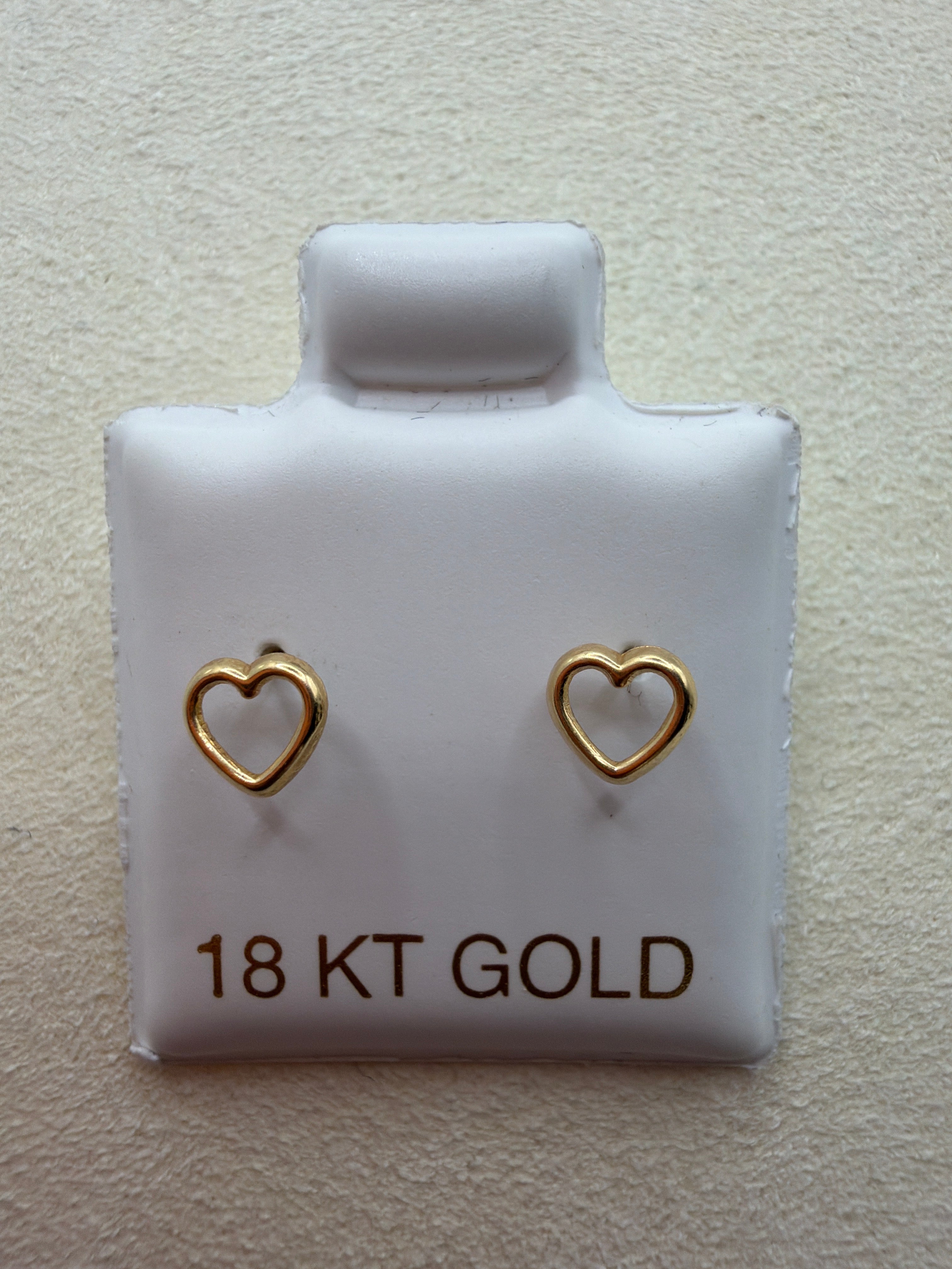 Heart Stud Earrings 18k
