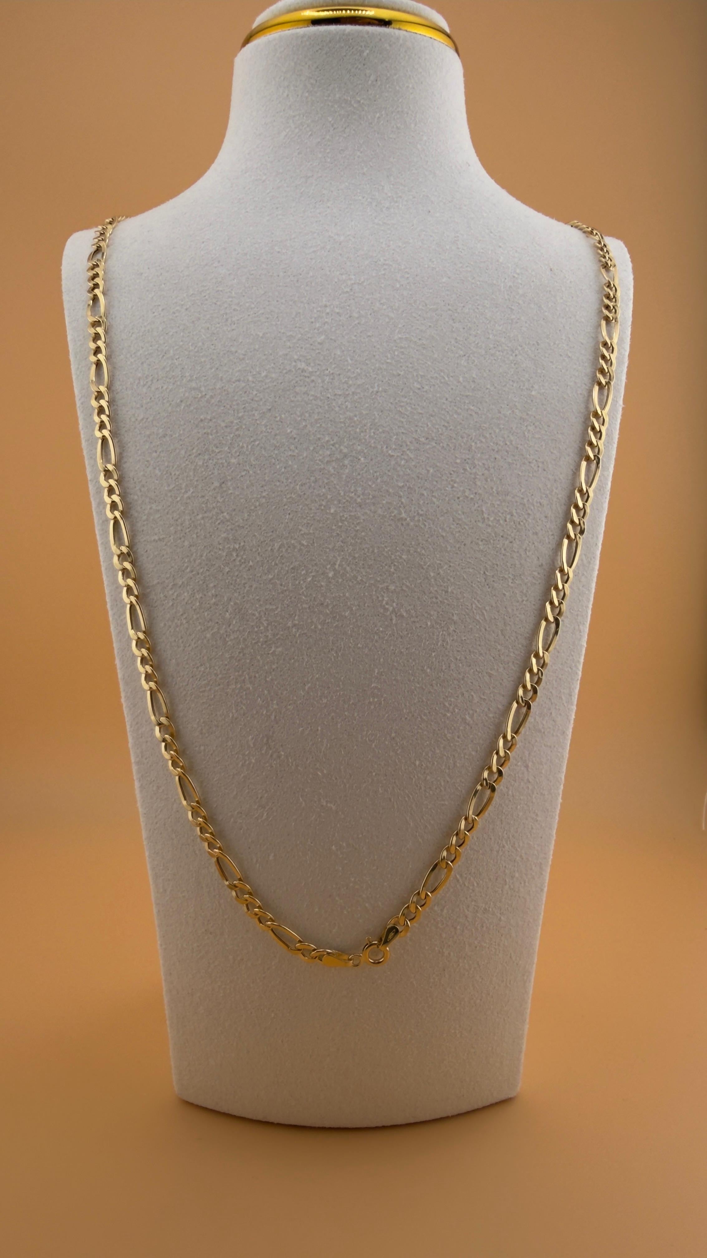 Classic Figaro Chain 18k, 60cm.