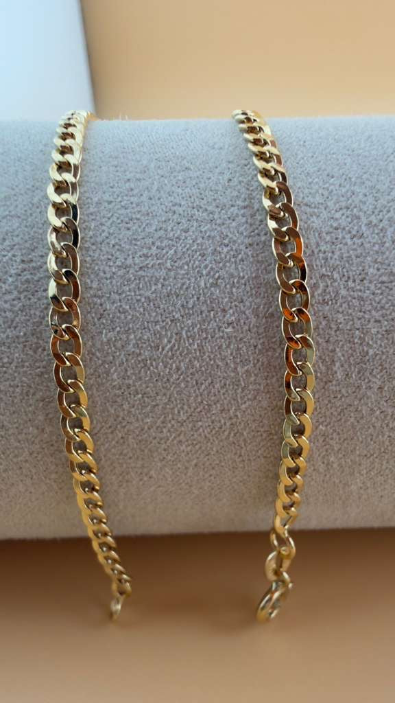 Cubalink Flat Bracelet 18k, 21cm