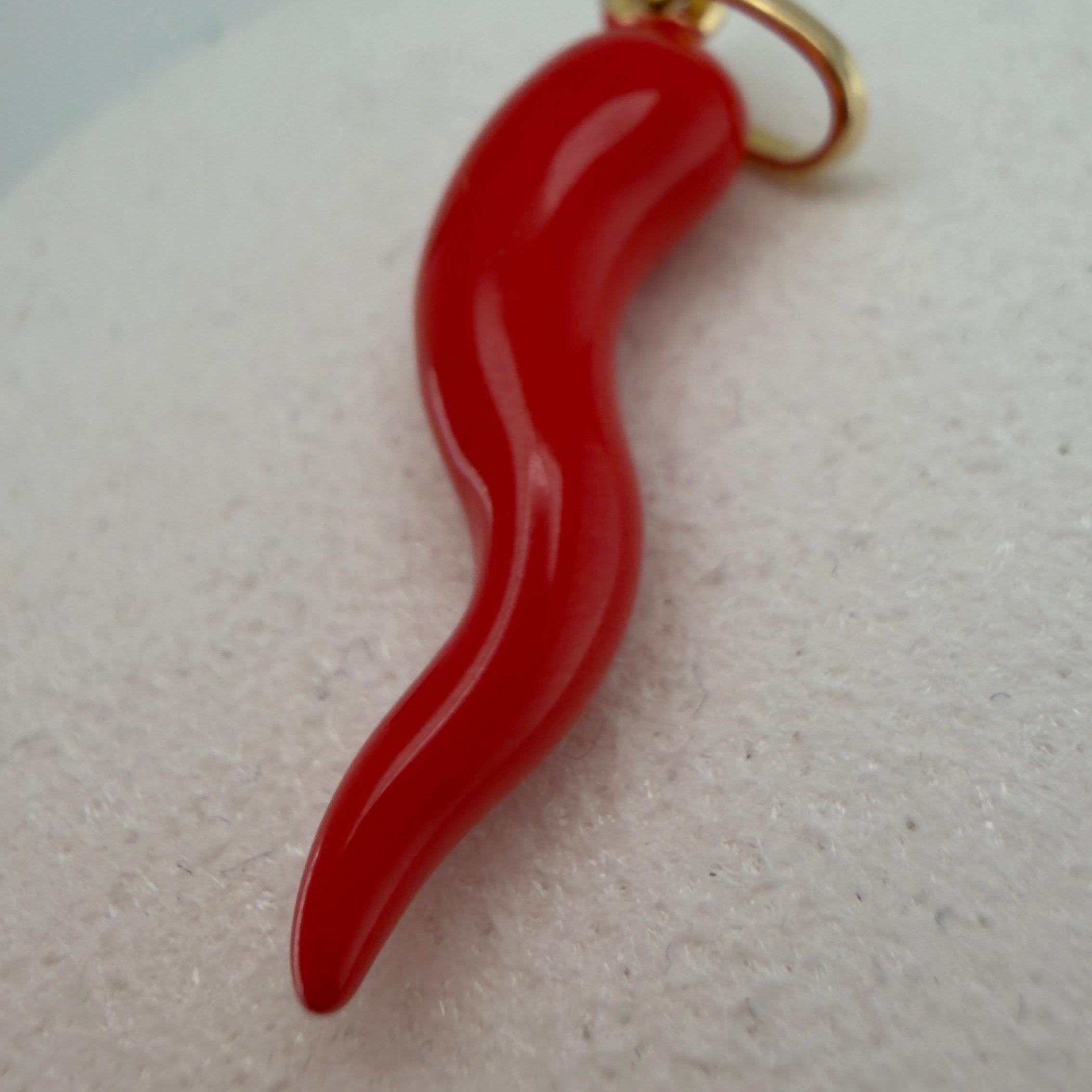 Cornicello red Pendant 18k