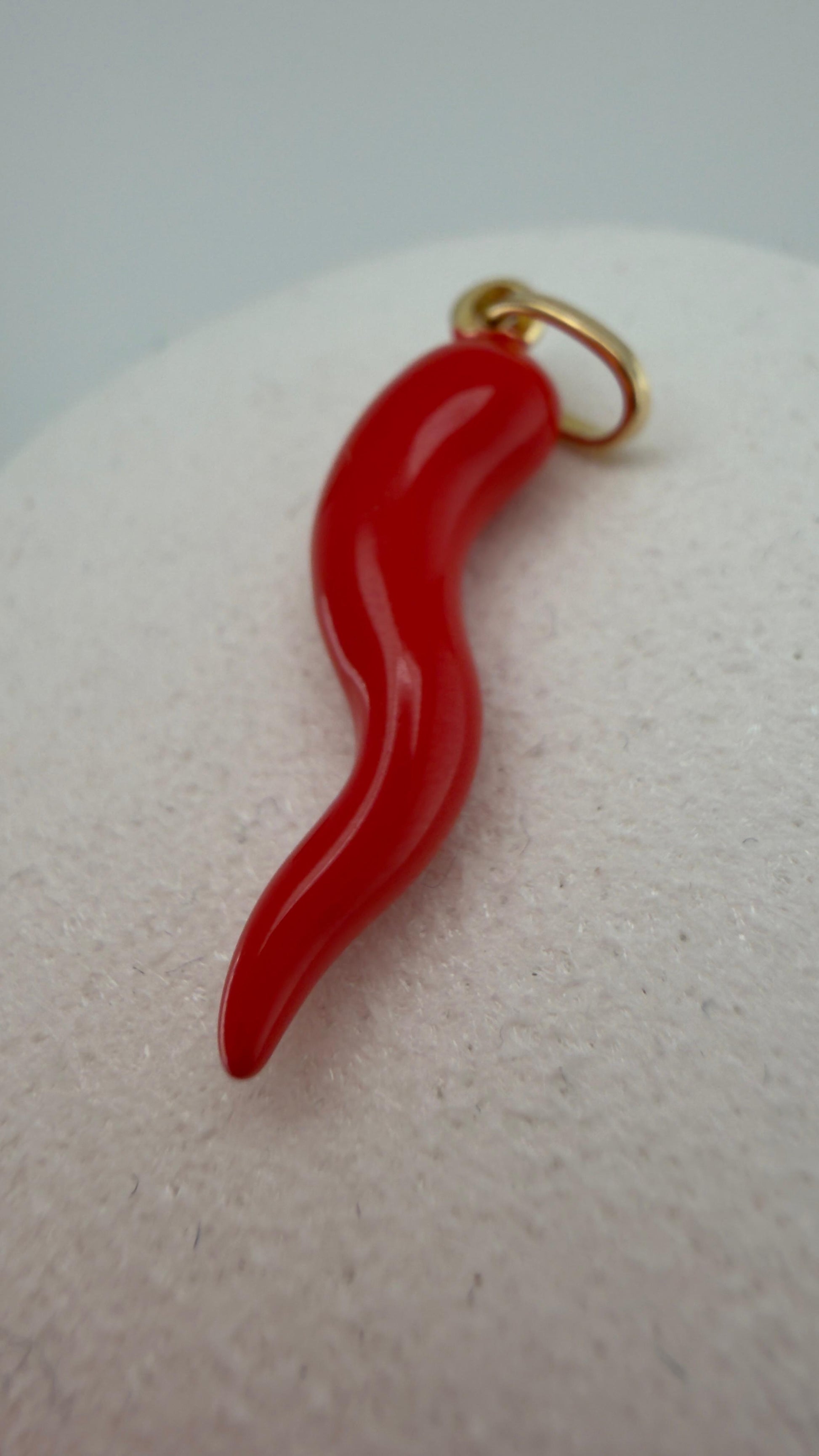 Cornicello red Pendant 18k