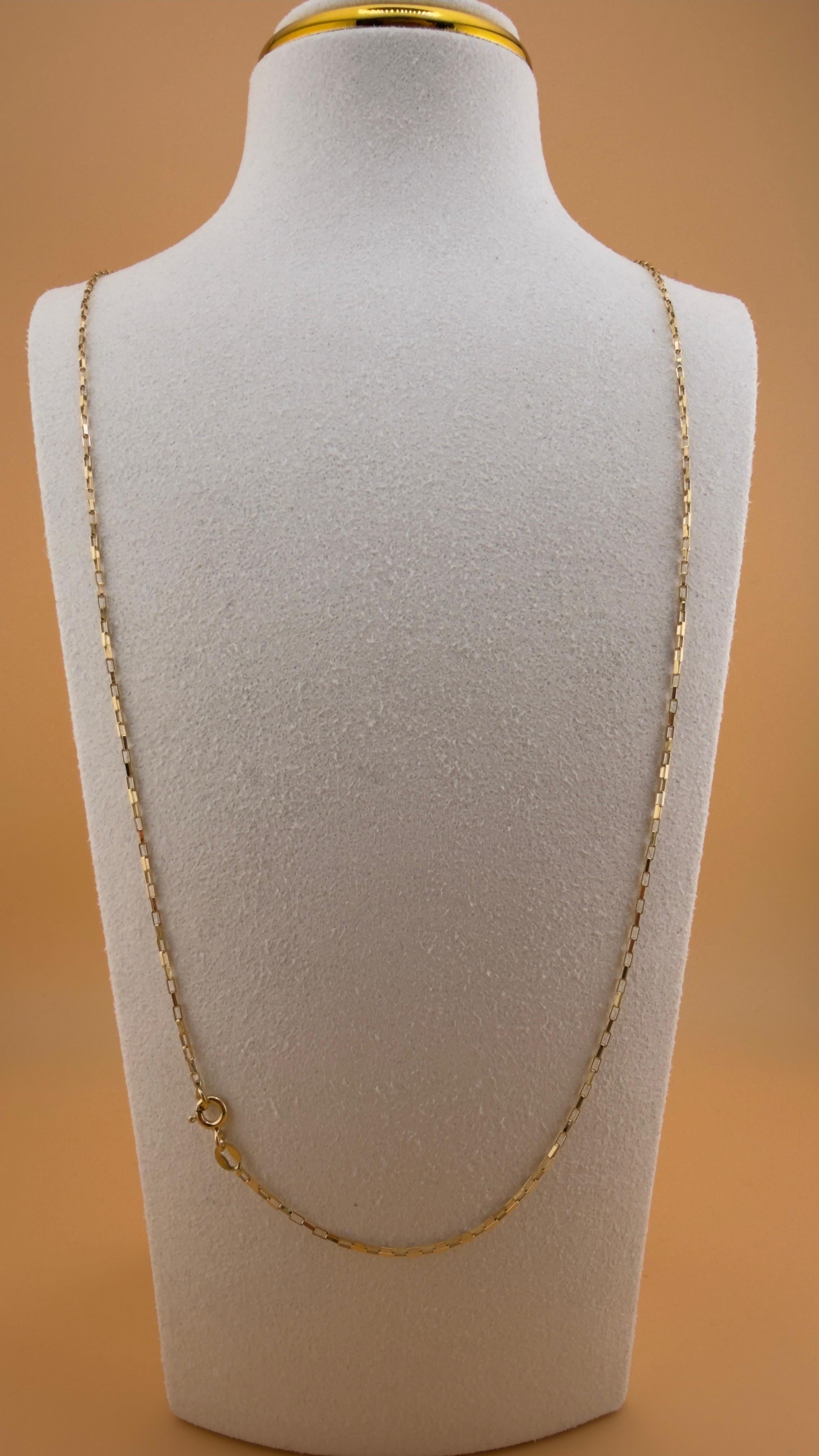 Italian Bar Chain 18k, 60cm.
