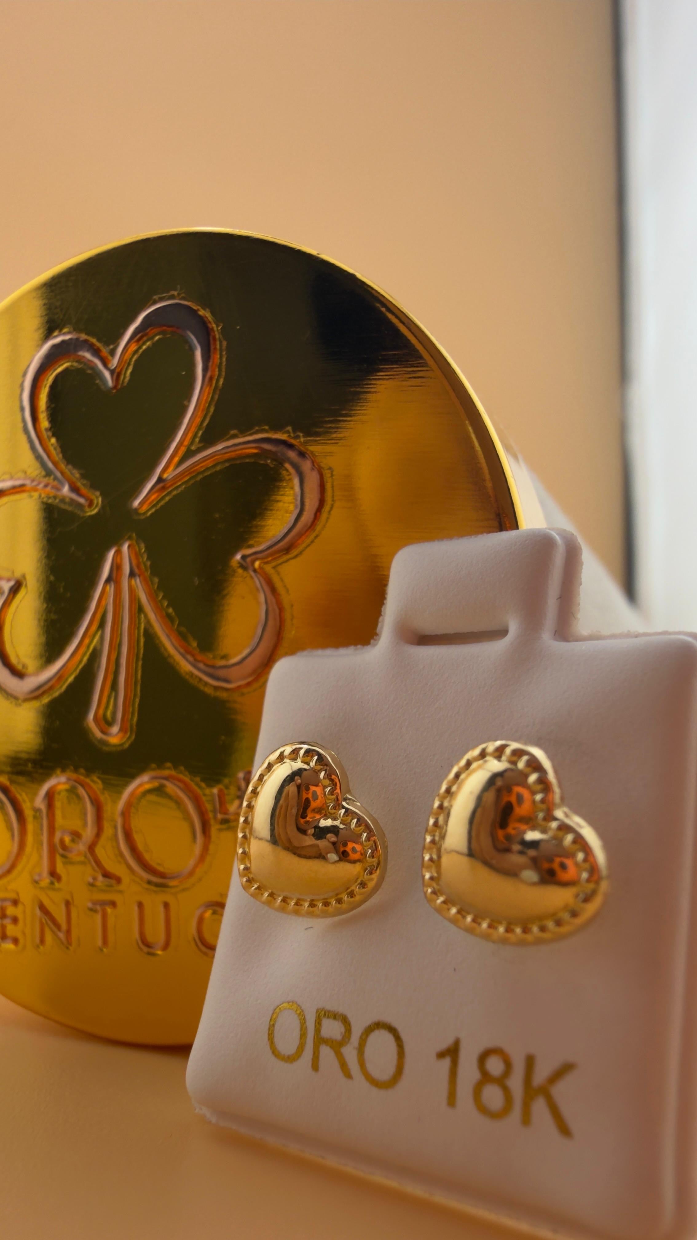 Heart of gold Earring 18k