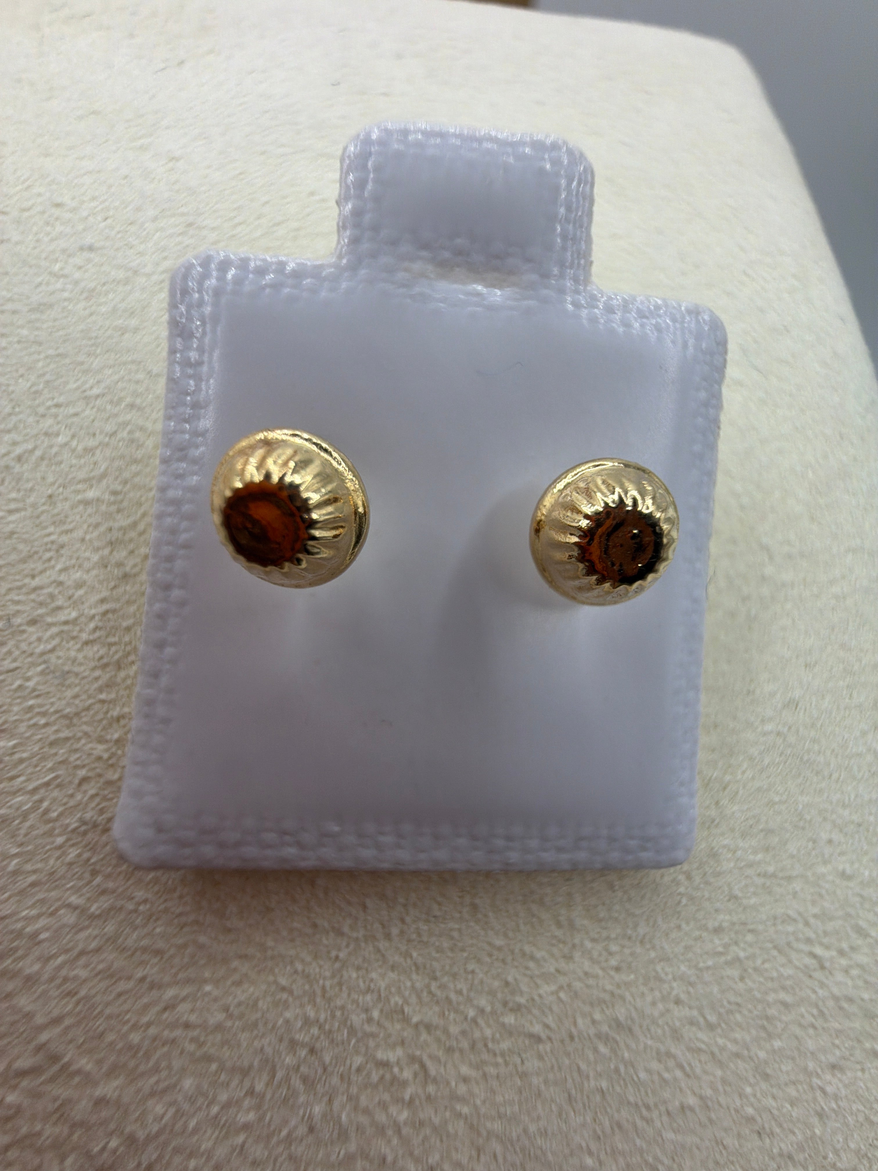 Red Heart Stud Earrings 18k