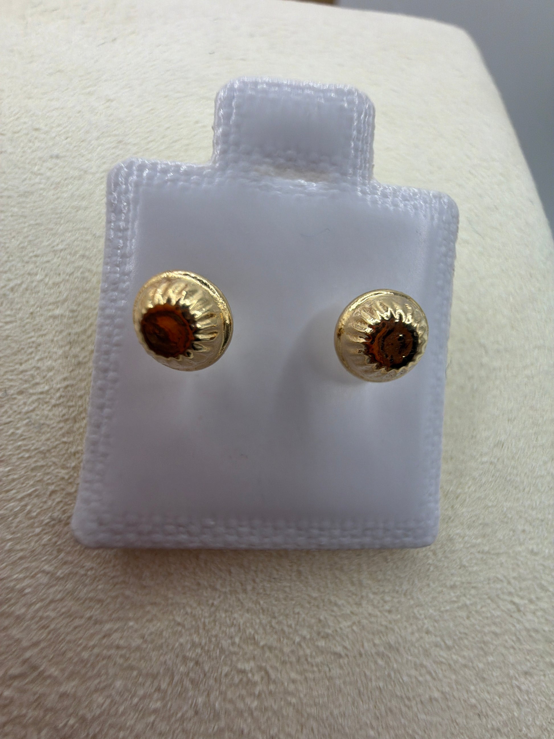 Red Heart Stud Earrings 18k