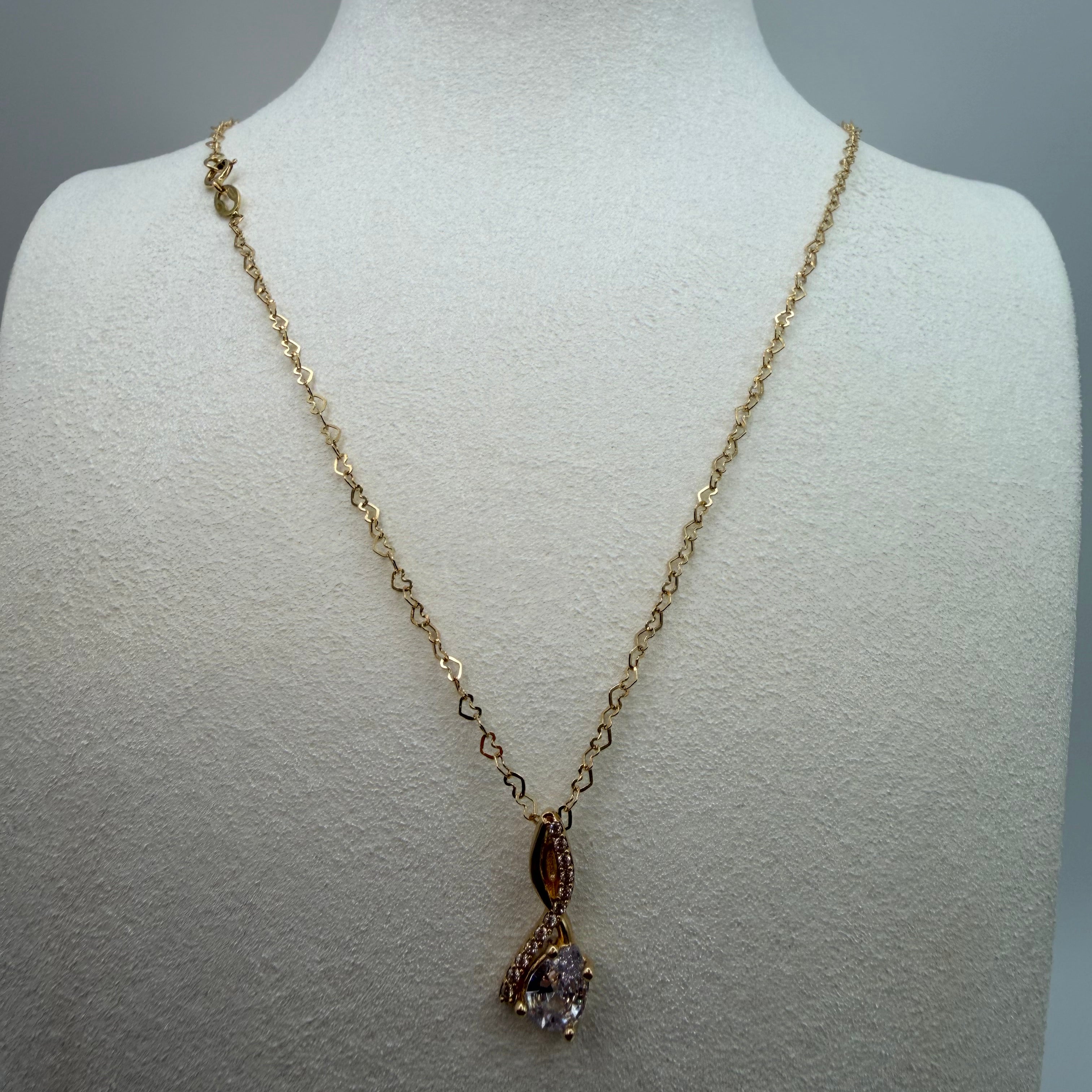 Infinity Teardrop Chain 18k 45cm