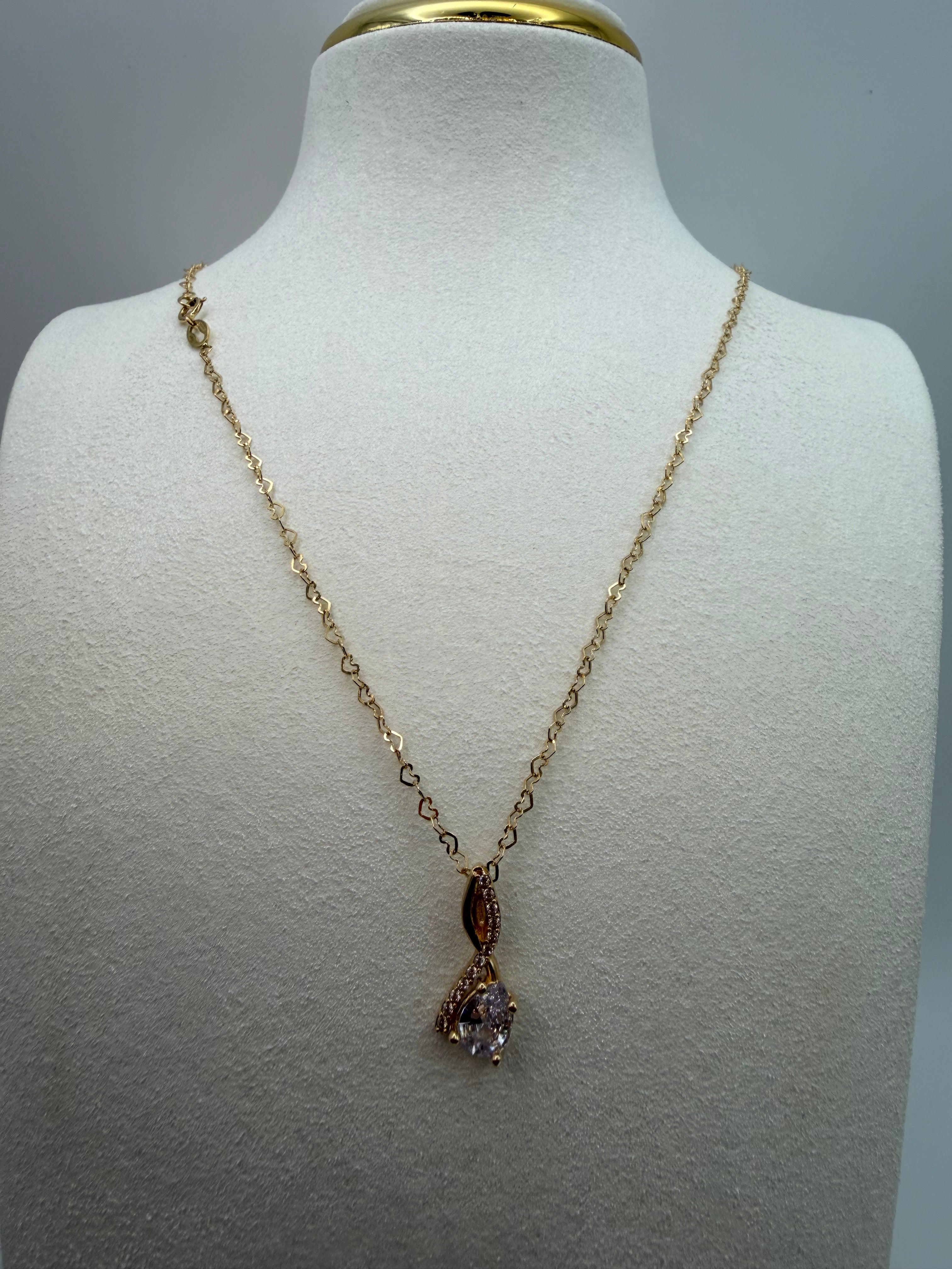 Infinity Teardrop Chain 18k 45cm