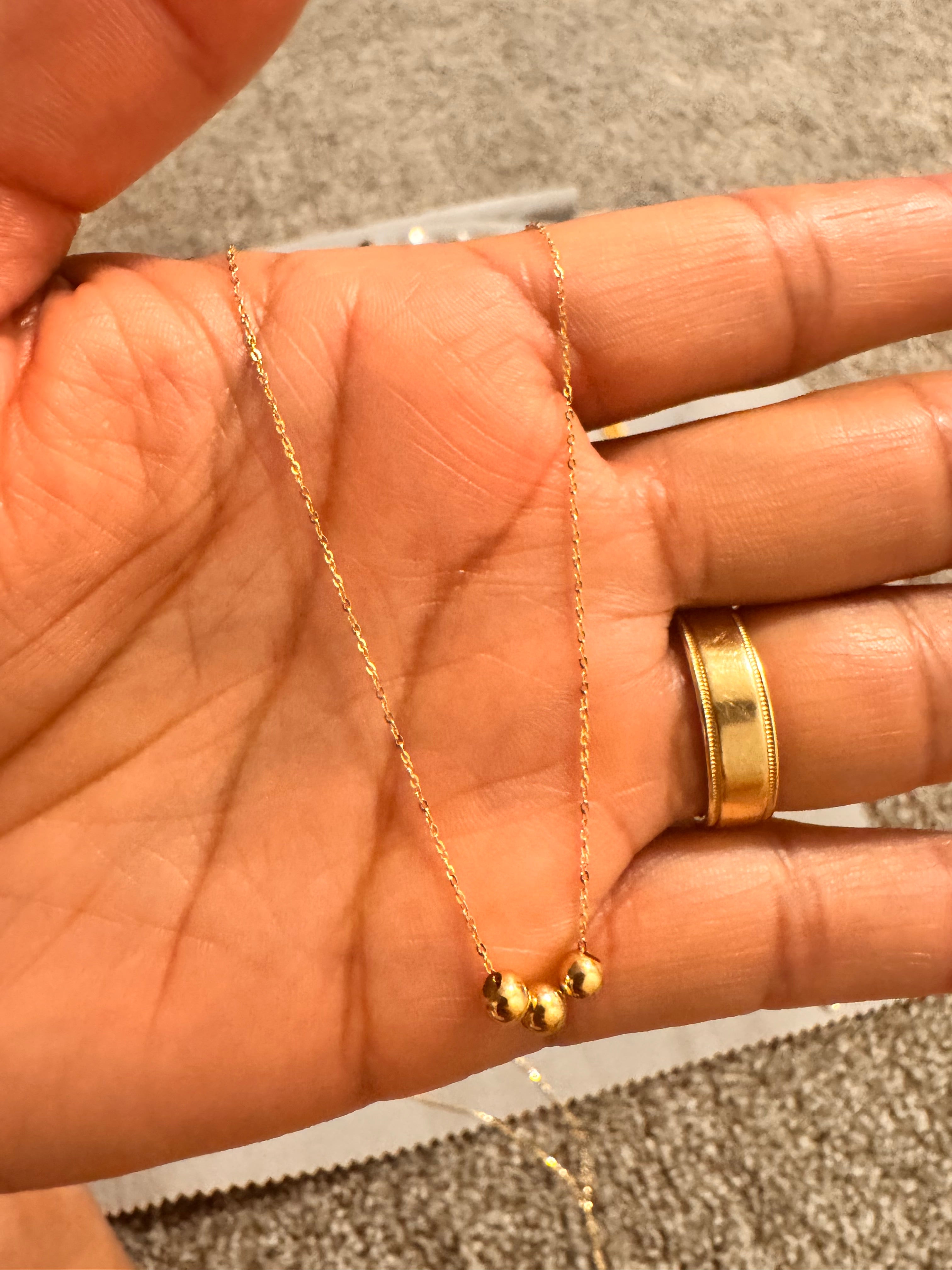 Three Golden Circles Chain 18k