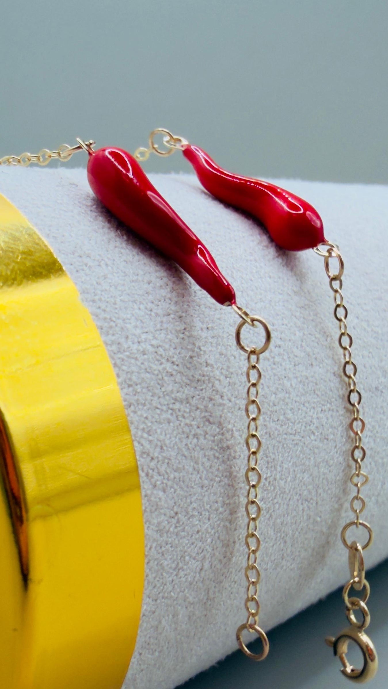 Cornicello Red Bracelet 18k