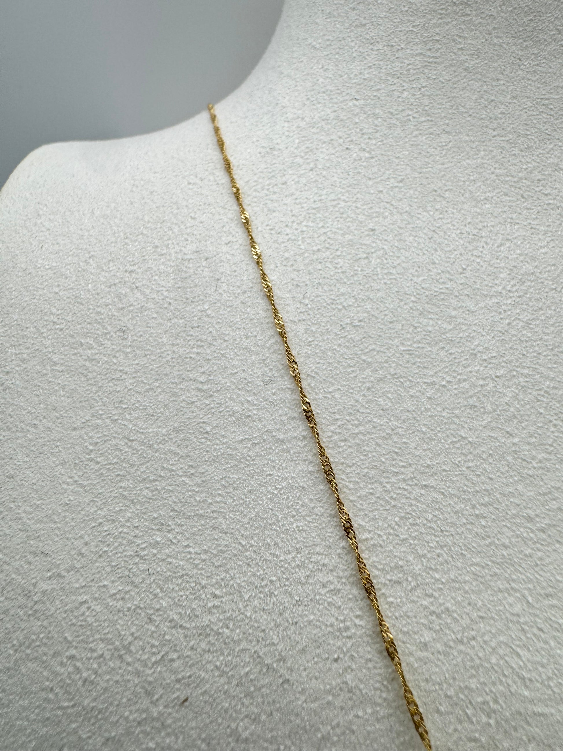 Three-Color Heart Chain 18k