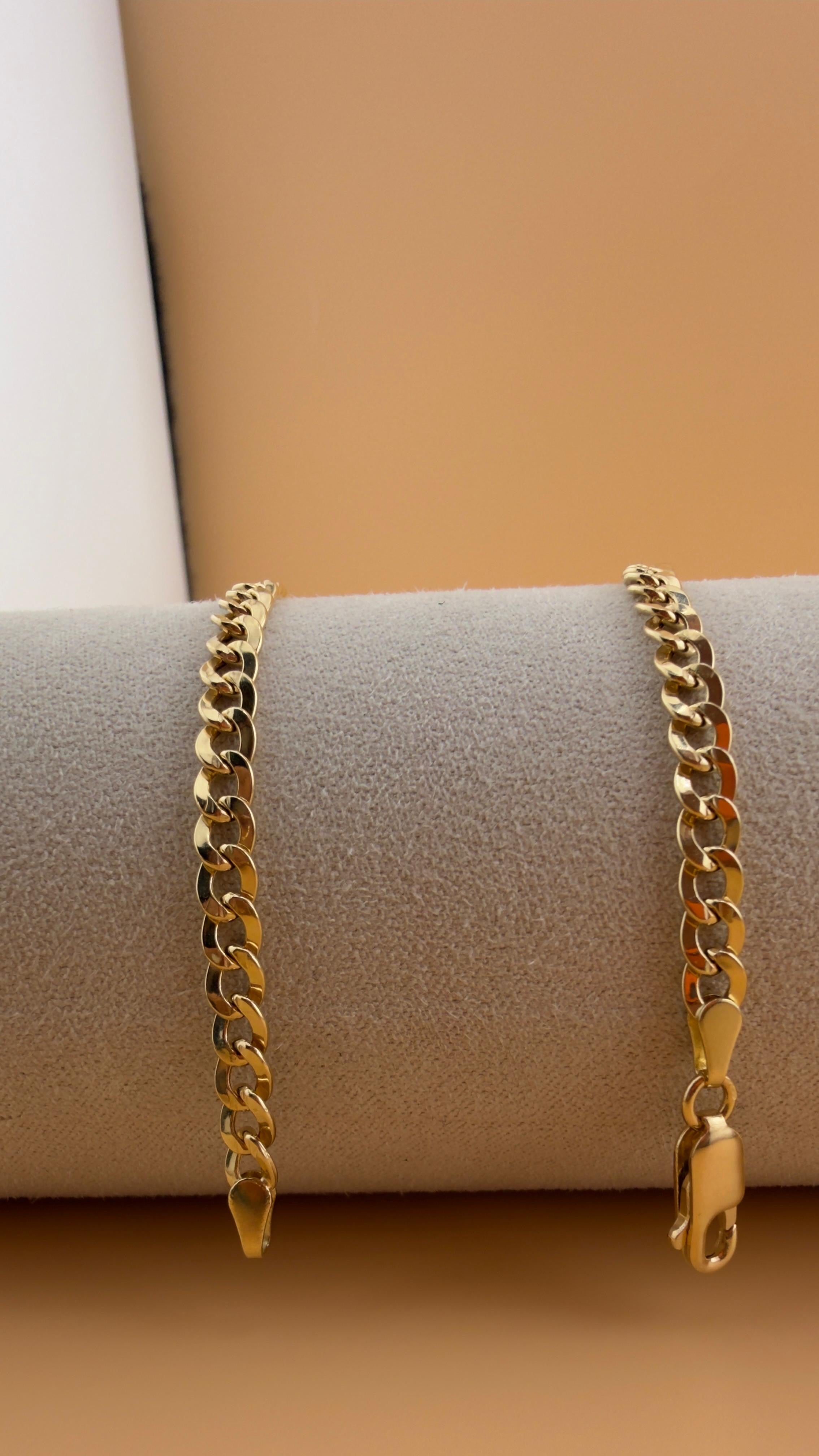 Cubalink flat Bracelet 18k, 21cm.