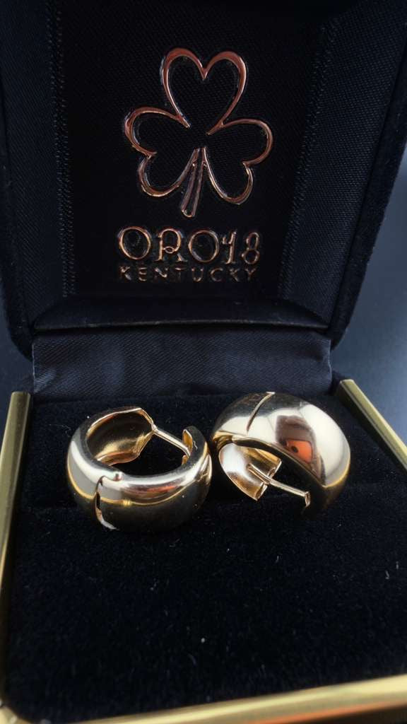 Classic Dome Hoops 18k