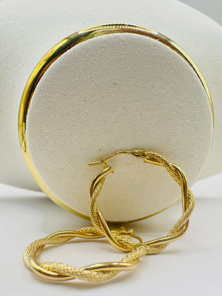 Braided Hoops 18k