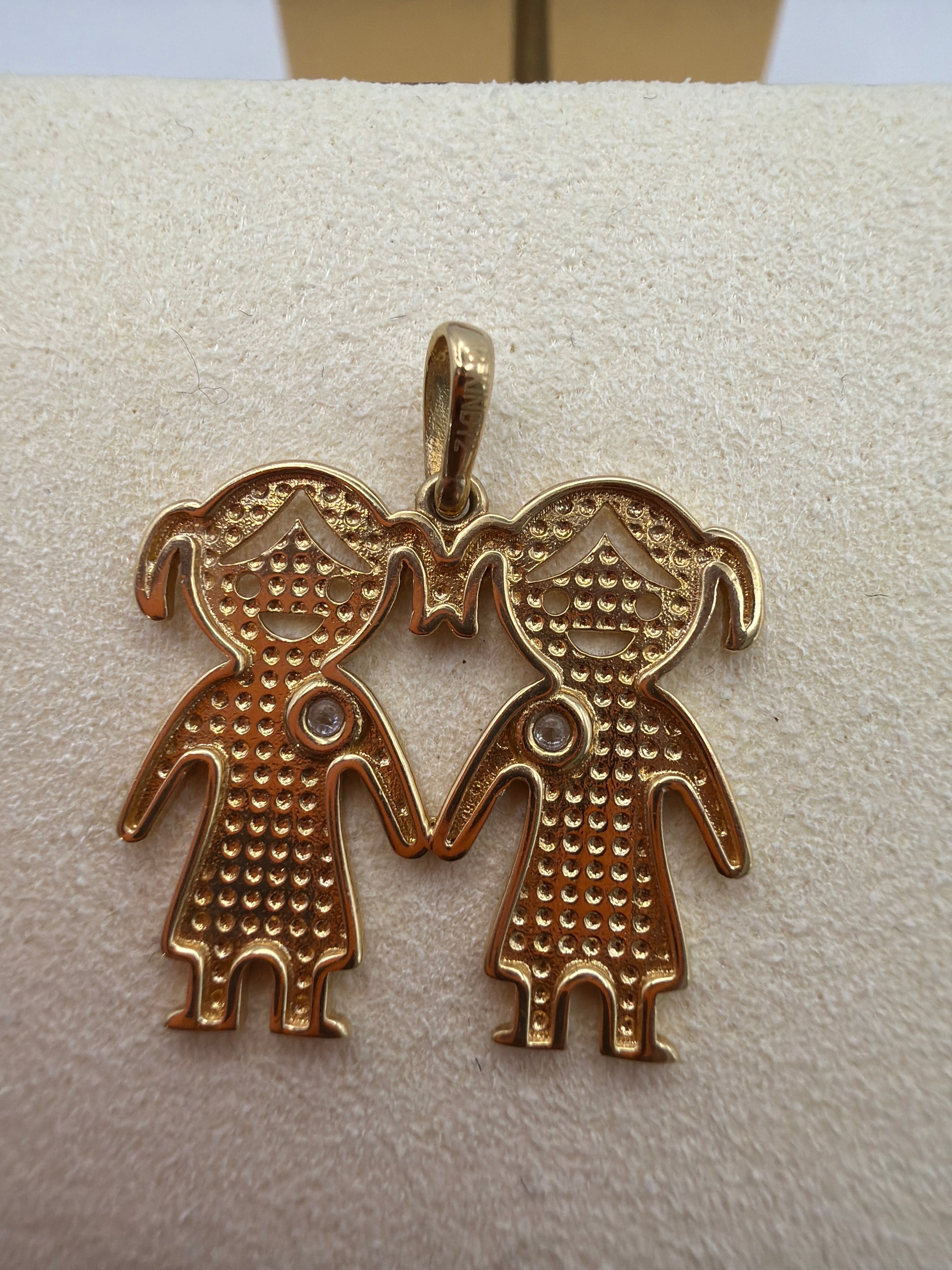 Twins Gold Pendant 18k