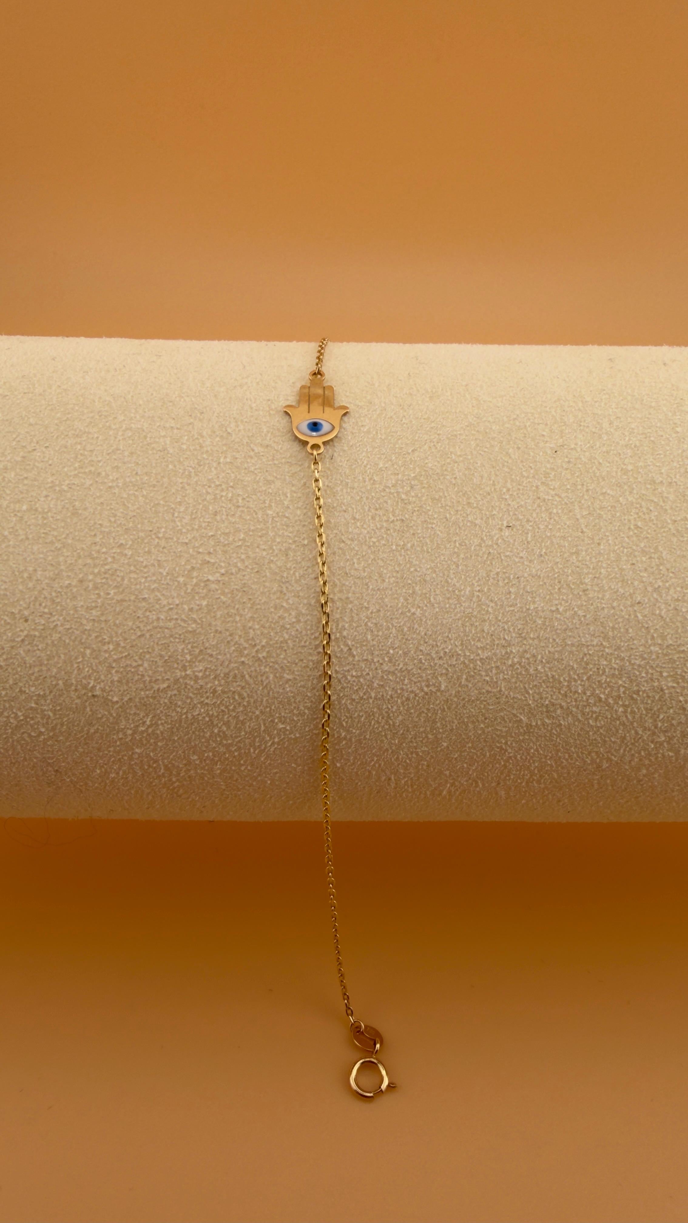 Hand of Fatima Bracelet 18k,18cm.