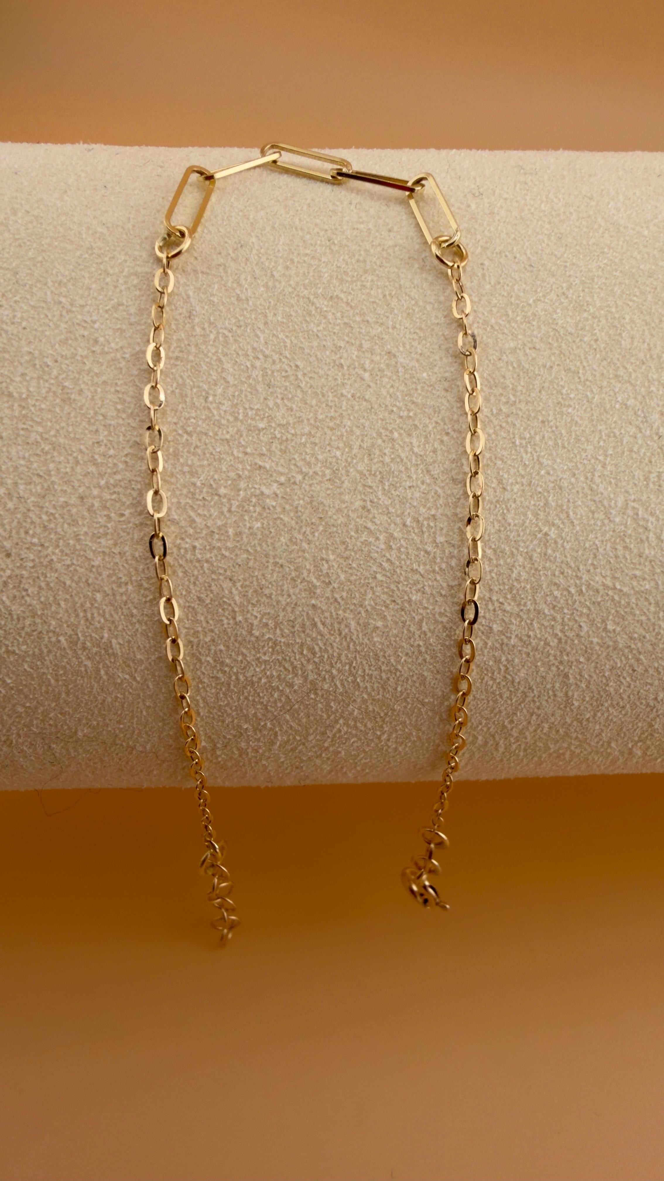 Paperclip Bracelet 18k 18cm
