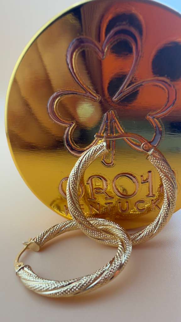Italian Braid Hoop18k.