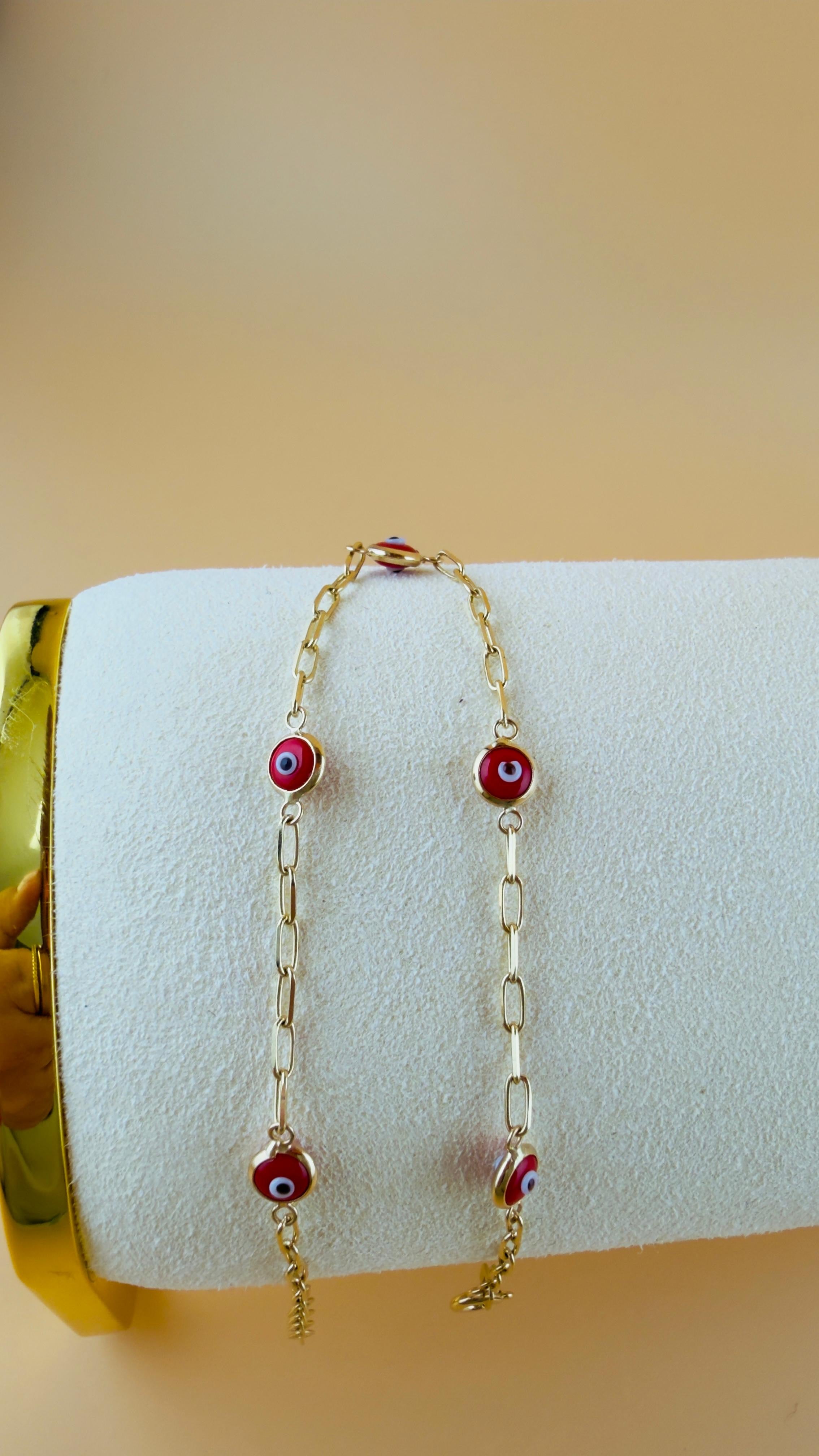 Little Red Eyes Bracelet 18k