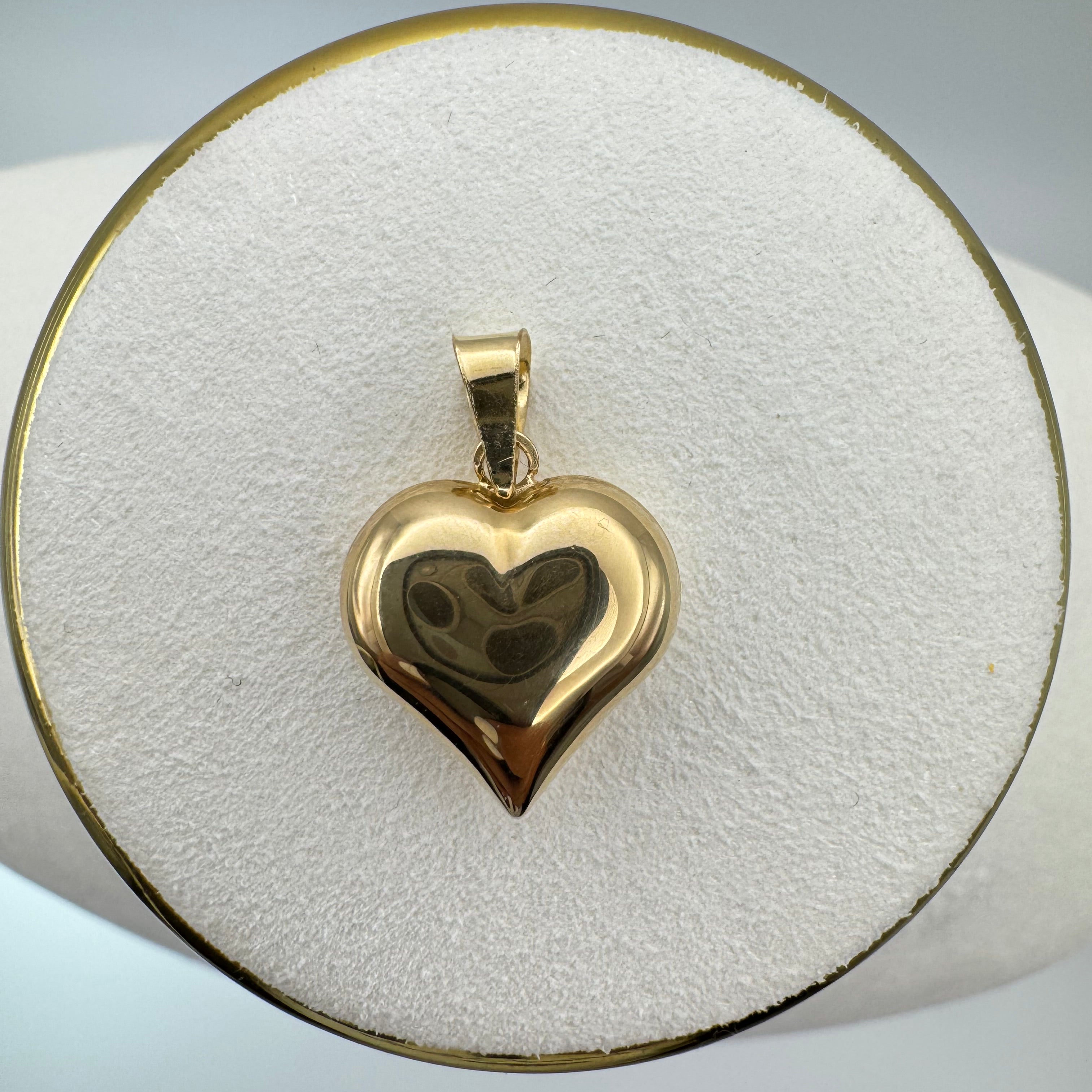 Smooth Gold Heart Charm 18k