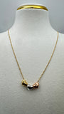 Three-Color Heart Chain 18k