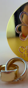 Aros Dual Finish Hoops 18k