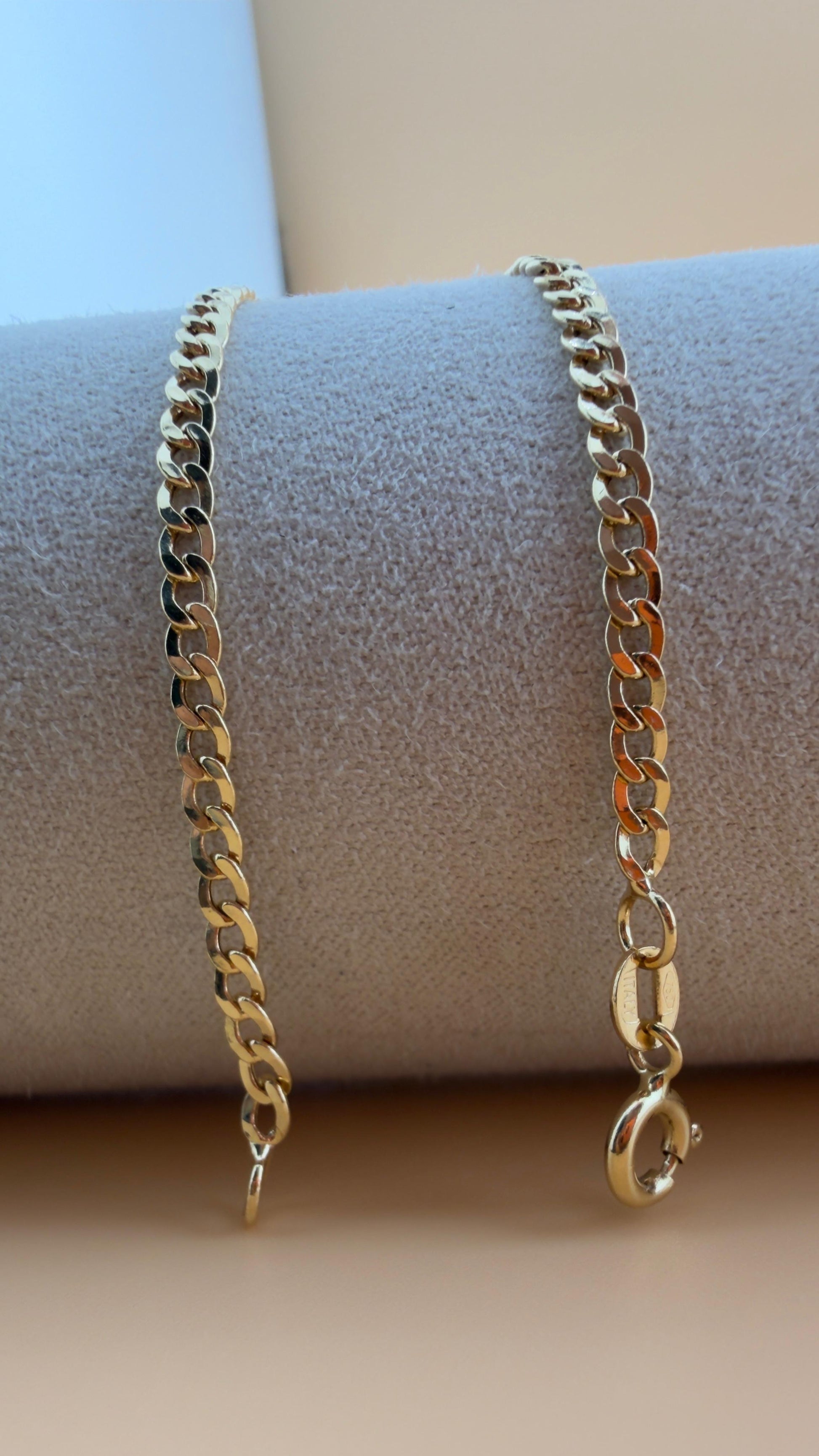 Cubalink Flat Bracelet 18k, 21cm