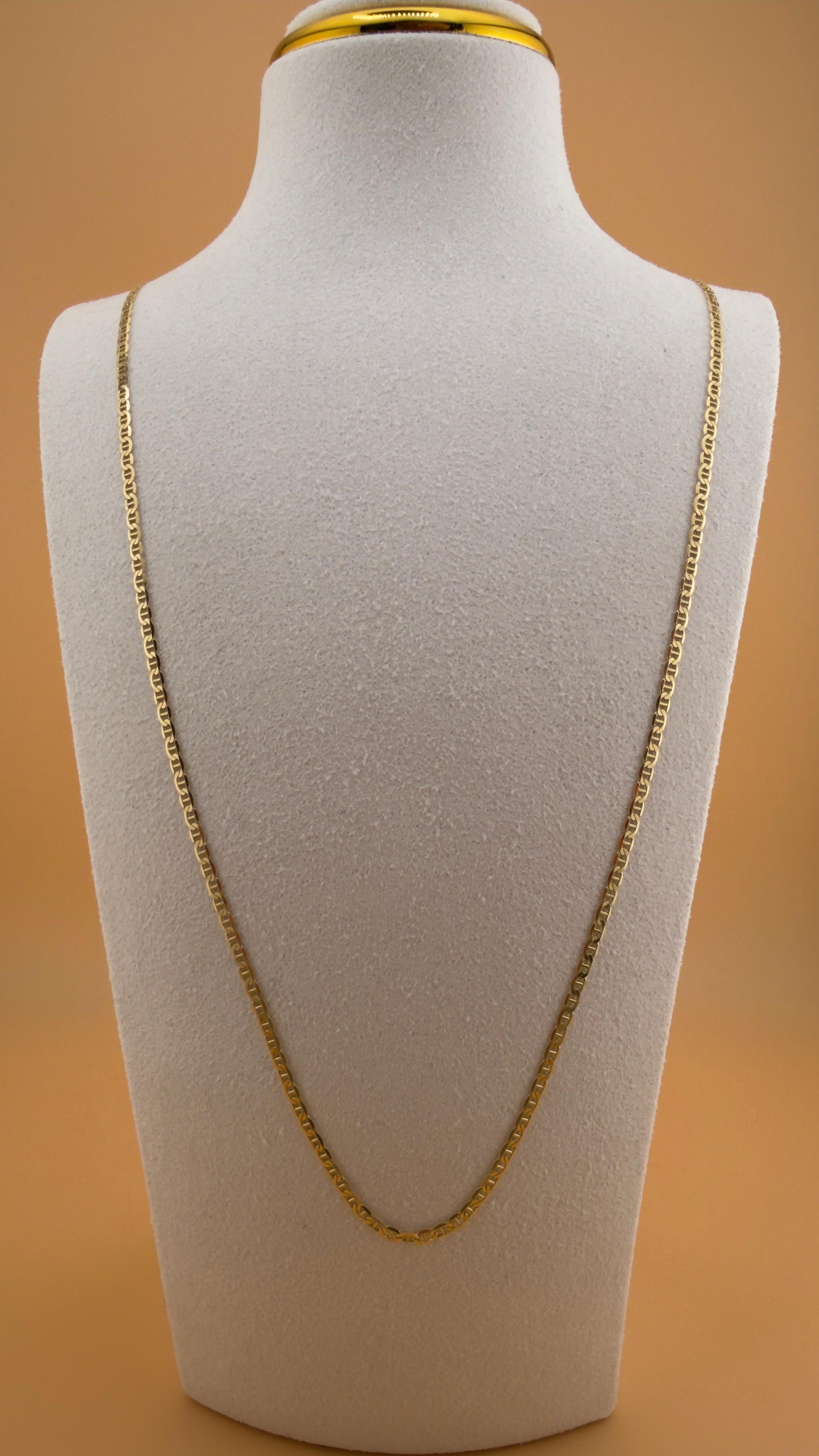 Italian Square Chain 18k, 60cm.