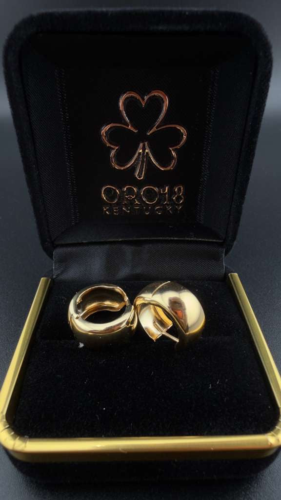 Classic Dome Hoops 18k