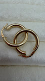 Cylindrical Hoops 18k