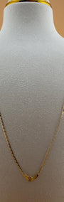 Mini Paperclip Chain 18k, 50cm.