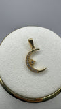 Elegant Half Moon Pendant 18k