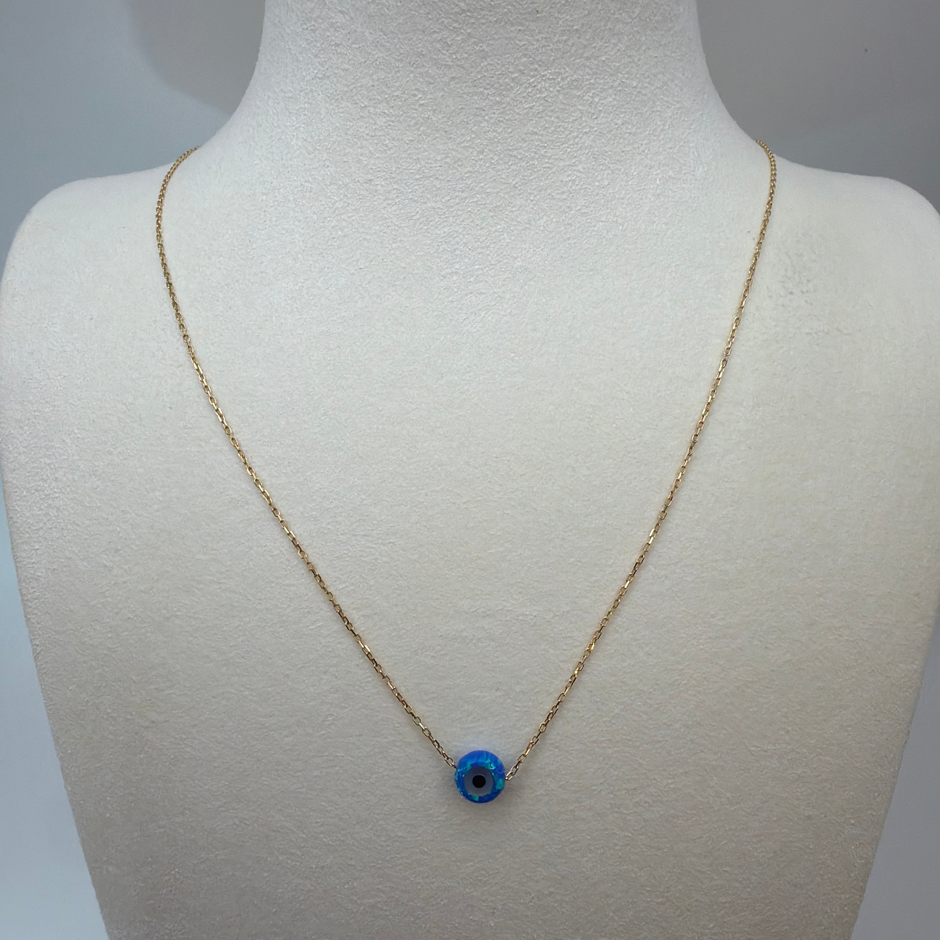 Blue Evil Eye 🧿 Chain 18k 45cm