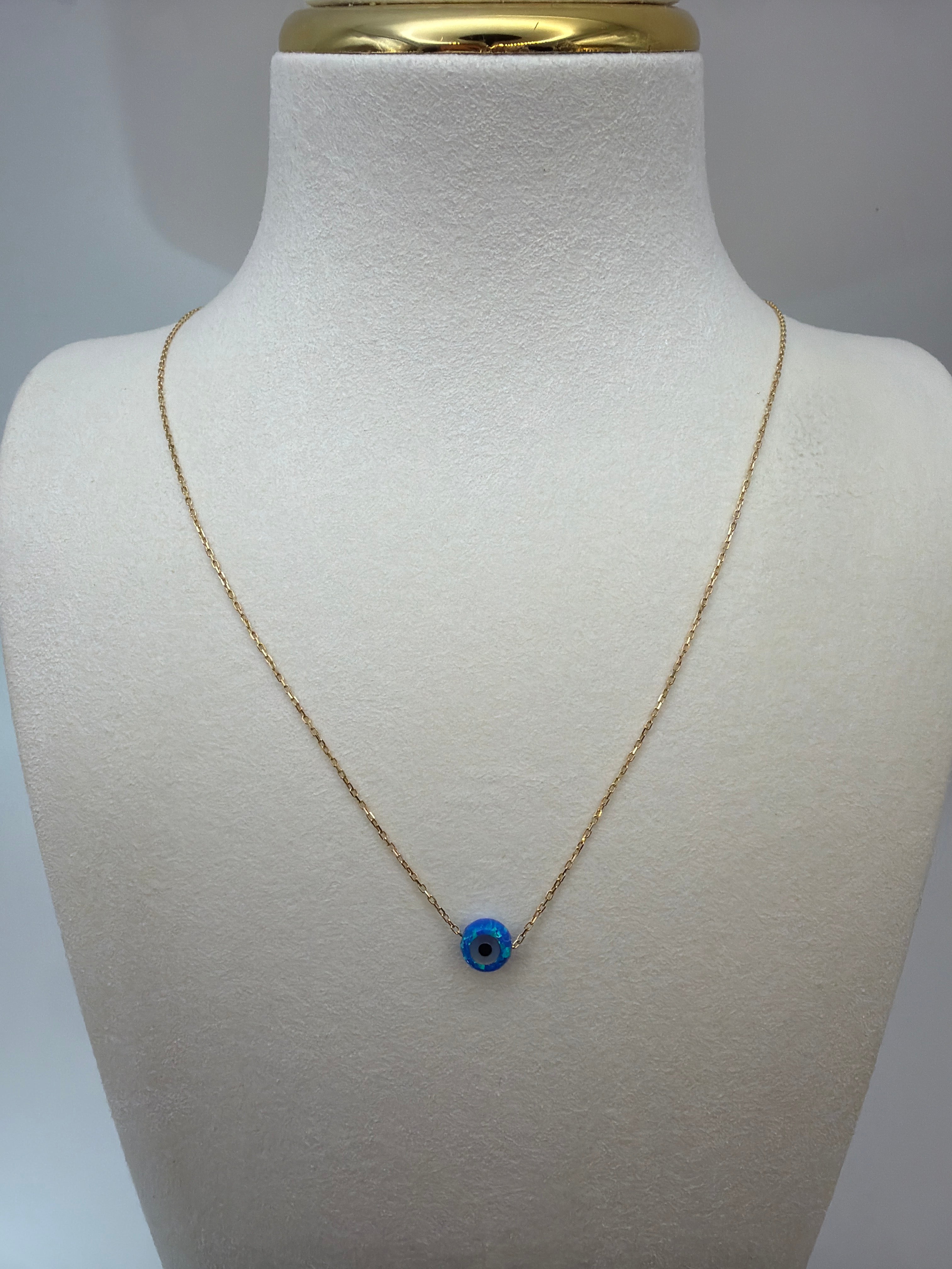 Blue Evil Eye 🧿 Chain 18k 45cm