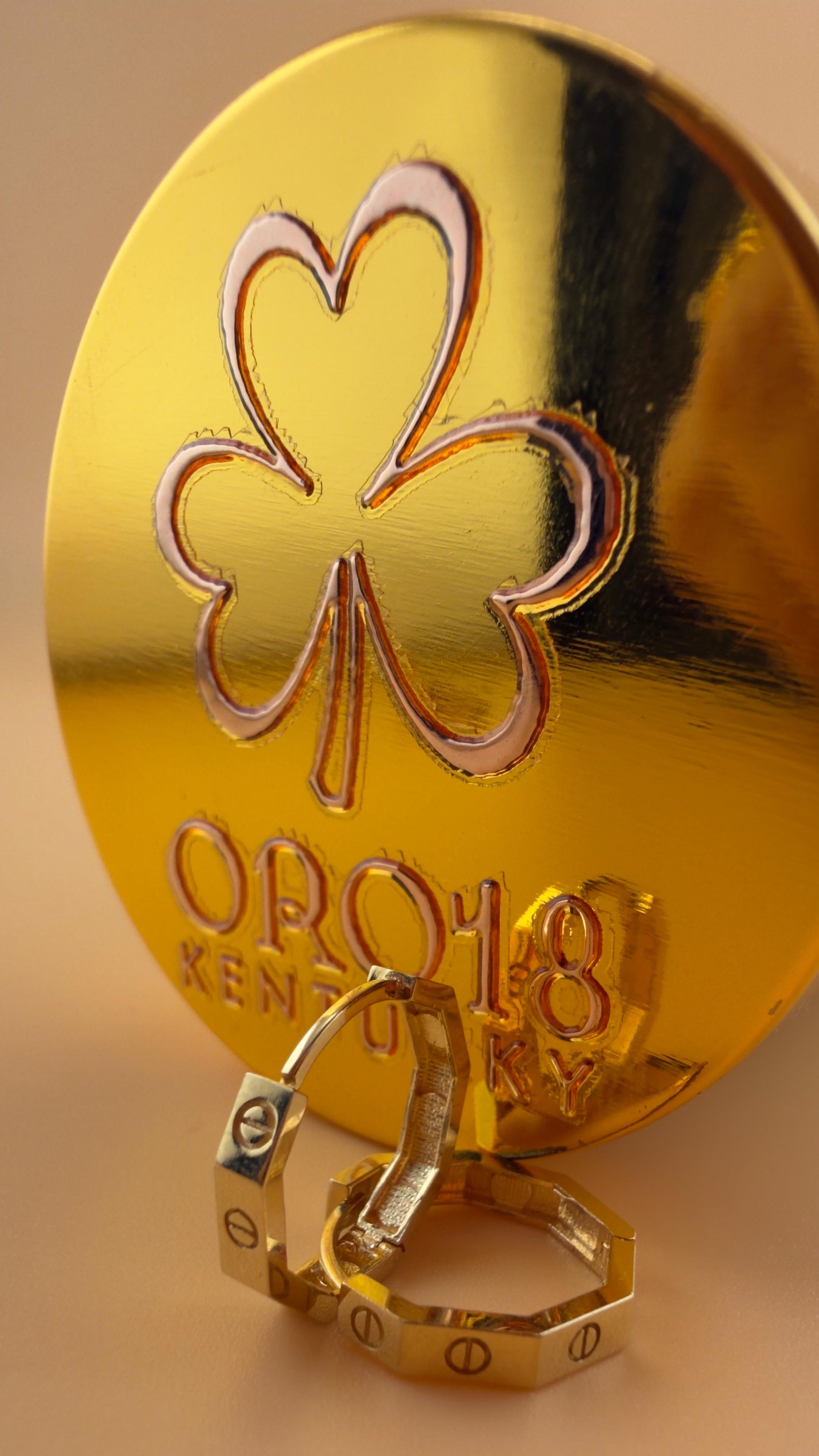 Aros Double- C Hoops 18k