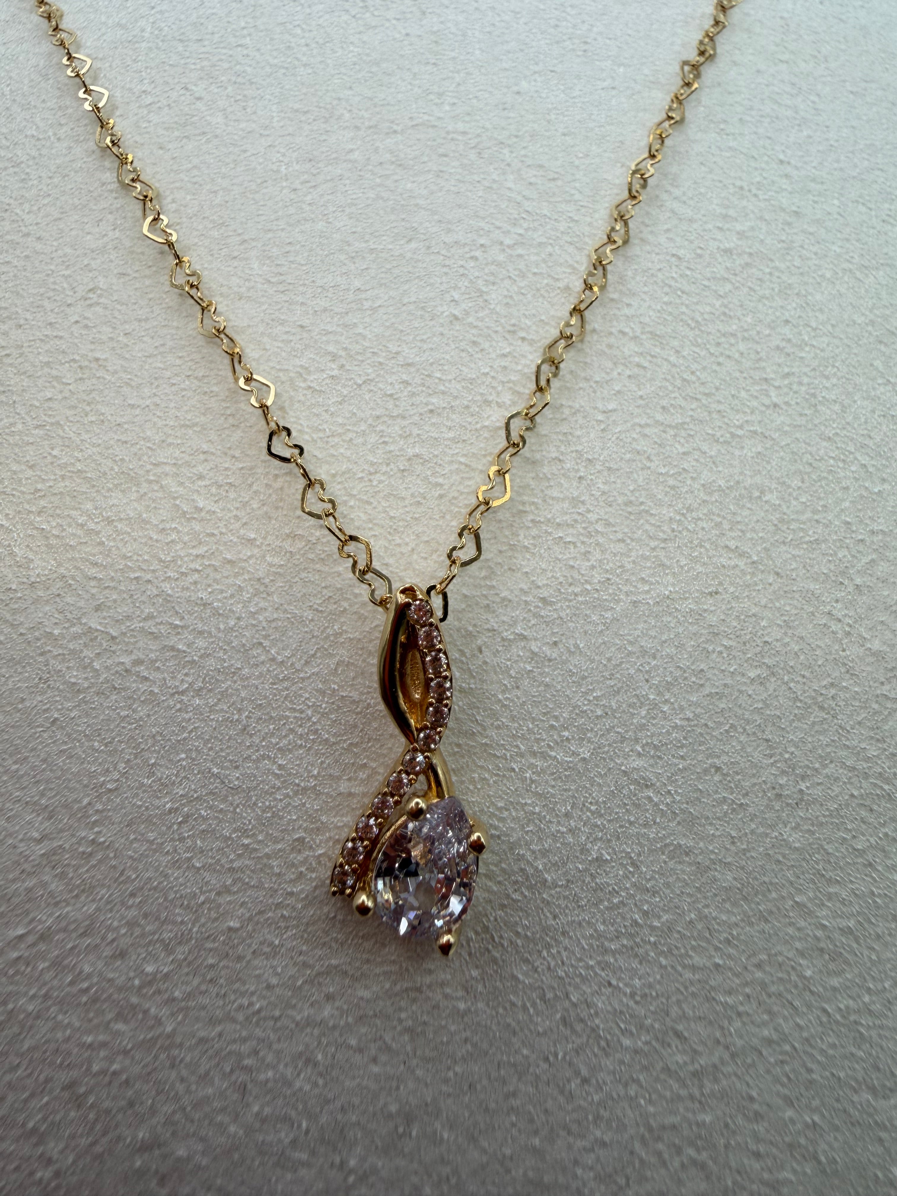 Infinity Teardrop Chain 18k 45cm