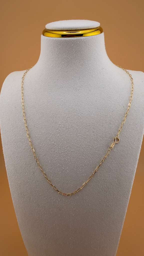 Paperclip chain 18k, 40cm.