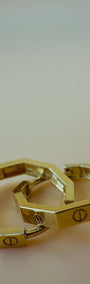 Aros Double-C Hoops 18k