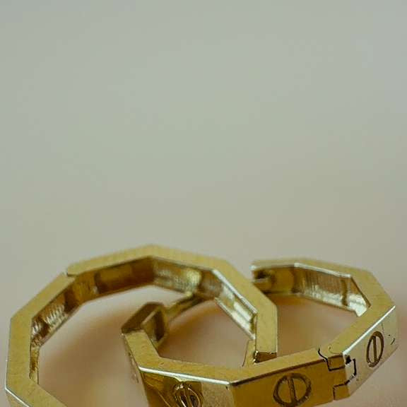 Aros Double-C Hoops 18k